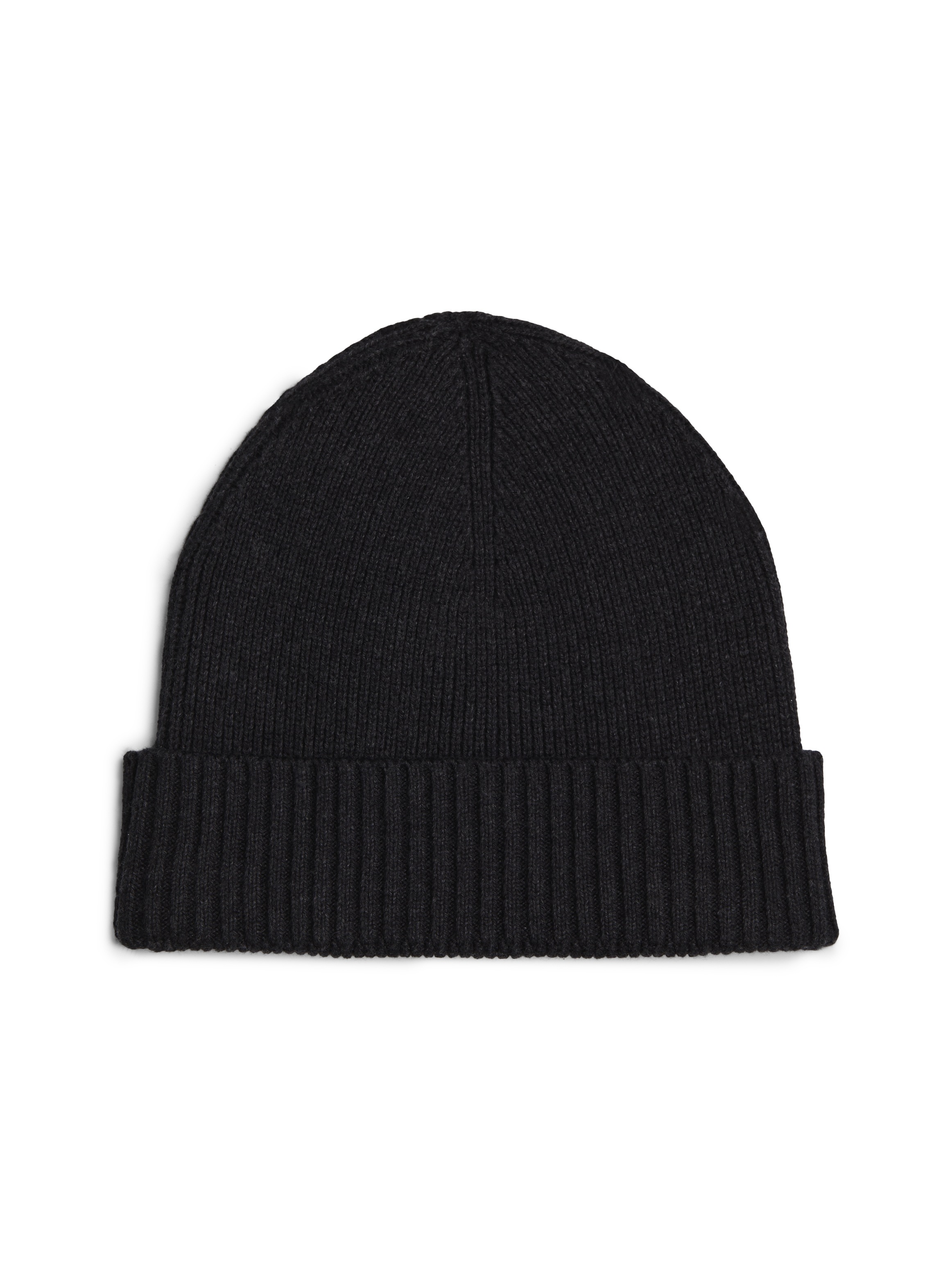 Tommy Hilfiger Strickmütze »TH FLAG PIMA COTTON BEANIE« Beanie mit Logostickerei, mit Kaschmiranteil Unisex