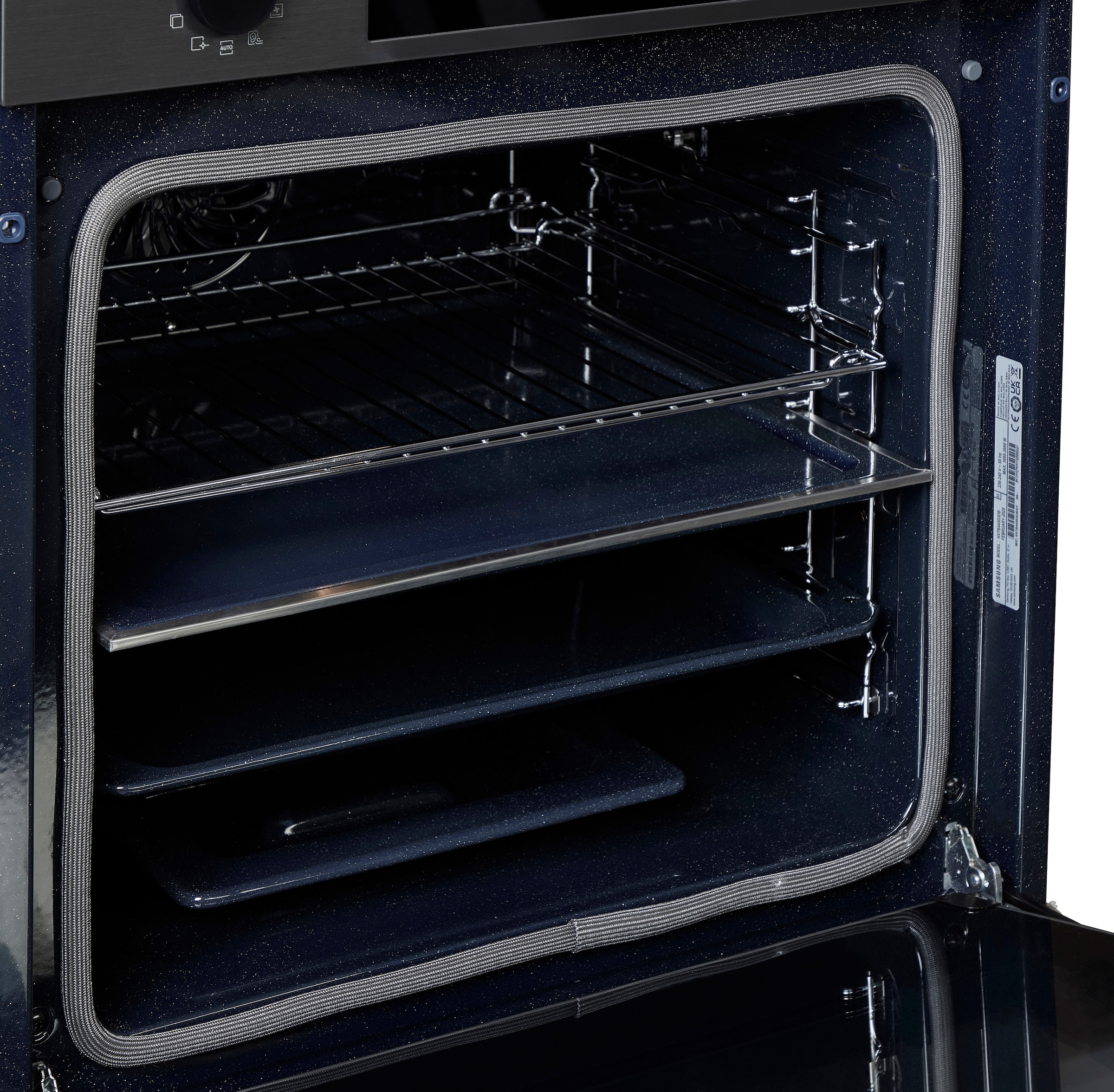 Samsung Pyrolyse Backofen Serie 4 »NV7B44503DB«, Pyrolyse-Selbstreinigung, Dual Cook – Ein Ofen. Zwei Garräume. Maximale Flexibilität.