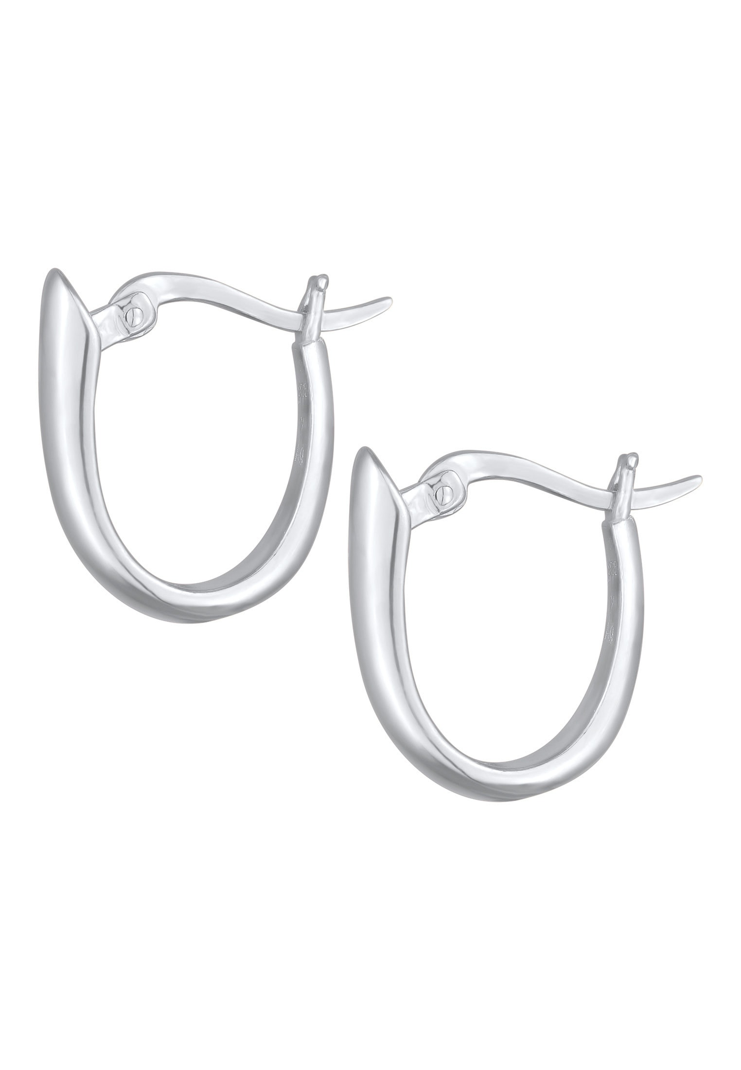 Elli Paar Creolen »Ohrringe Creolen Bügelcreolen Oval geformt 925 Silber«