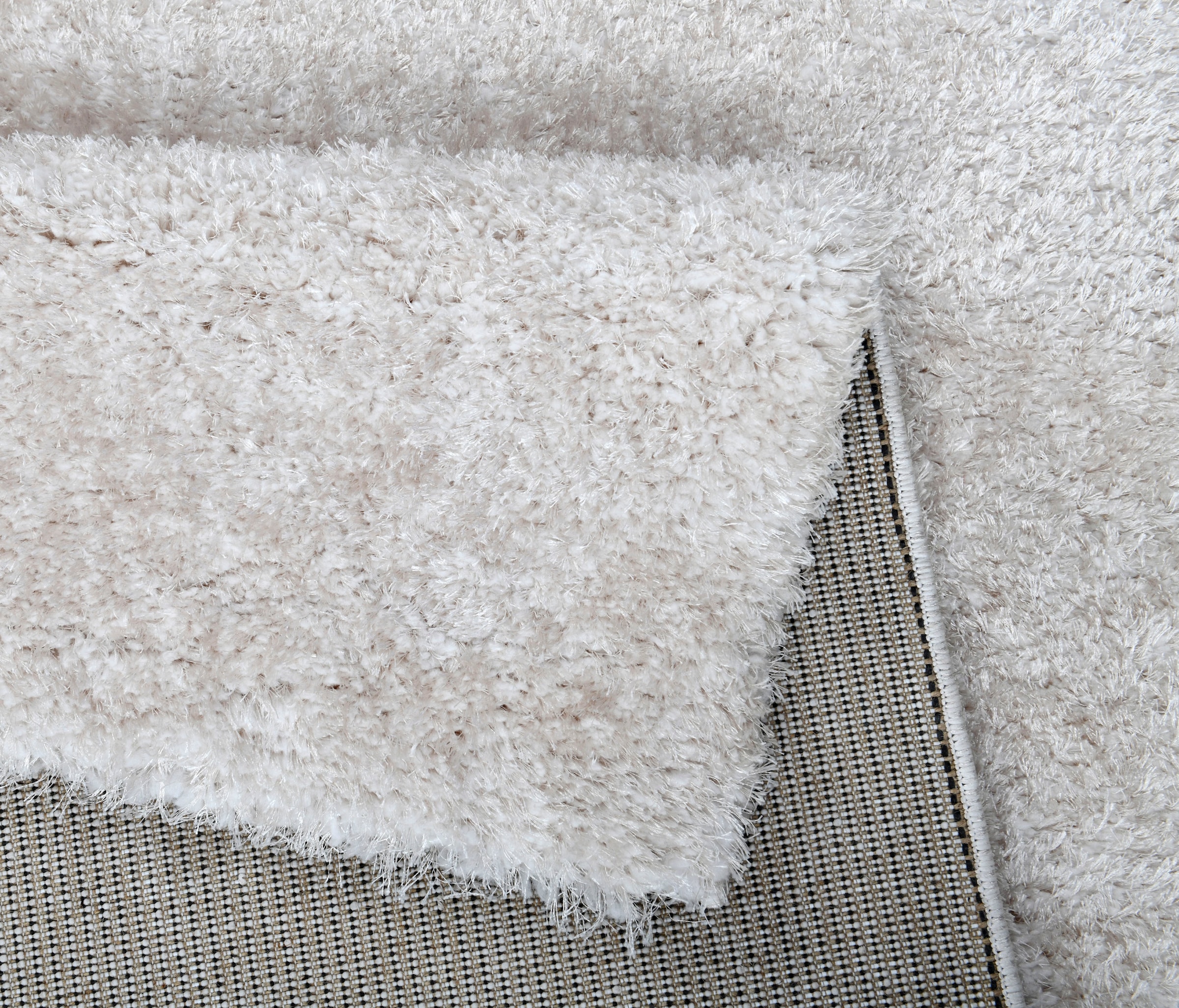 my home Bettumrandung »Malin«, (3 tlg.), Hochflor, Shaggy, Uni-Farben, leichter glanz, Microfaser, Pflegeleicht