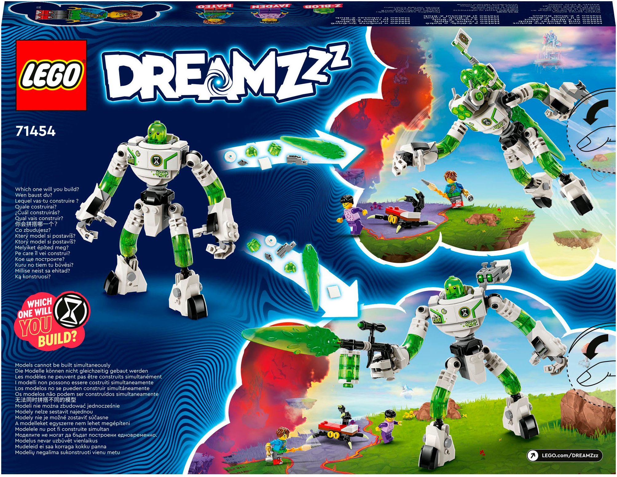 LEGO® Konstruktionsspielsteine »Mateo und Roboter Z-Blob (71454), LEGO® DREAMZzz™«, (237 St.), Made in Europe