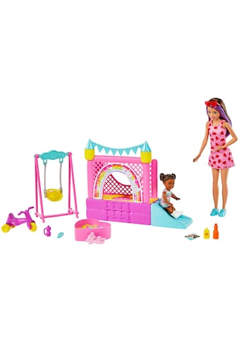 Barbie Anziehpuppe »Skipper Babysitters Hüpfburg-Spielset«, mit Puppen und Zubehör kaufen