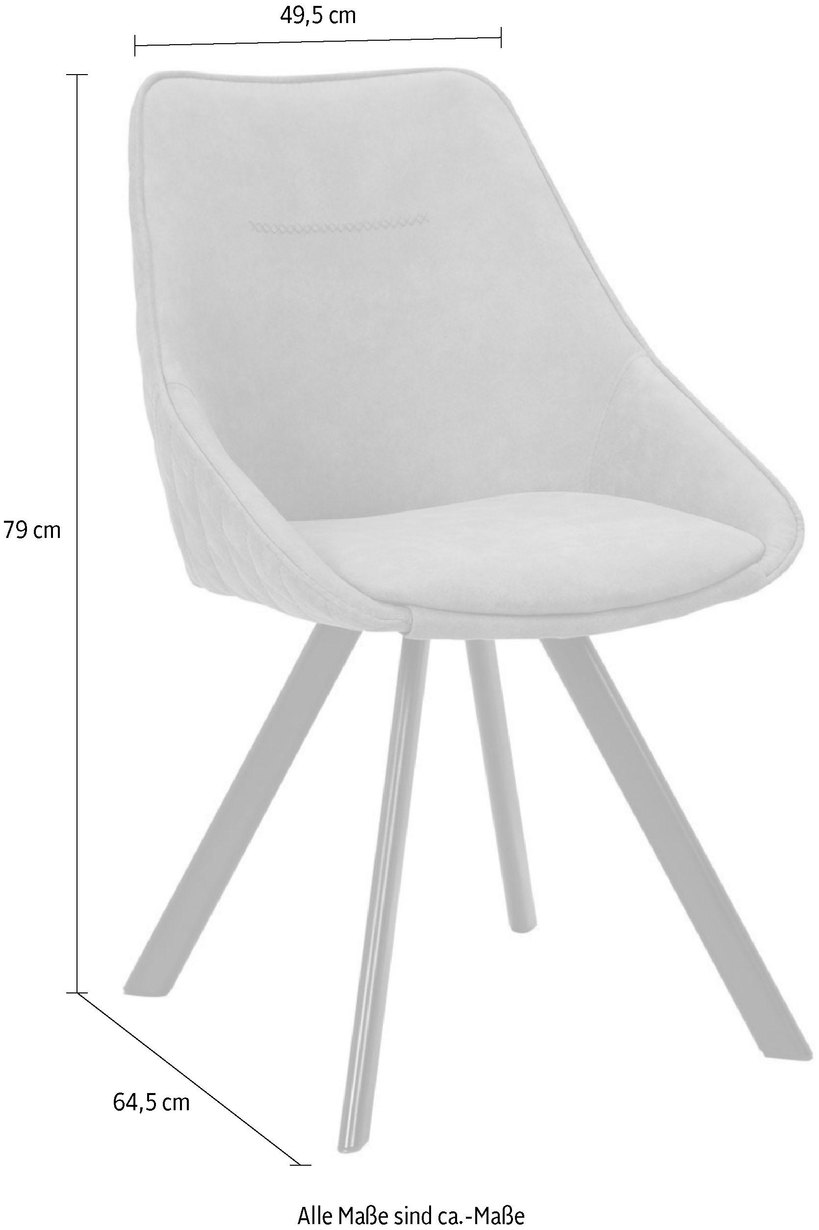 Kayoom Stuhl »Cowboy 110 2er-Set, Esszimmerstuhl Rücken und Sitz angenehm gepolstert« (Set) 2 Stk.pflegeleicht, modern, strapazierfähig, zeitlos und schlicht