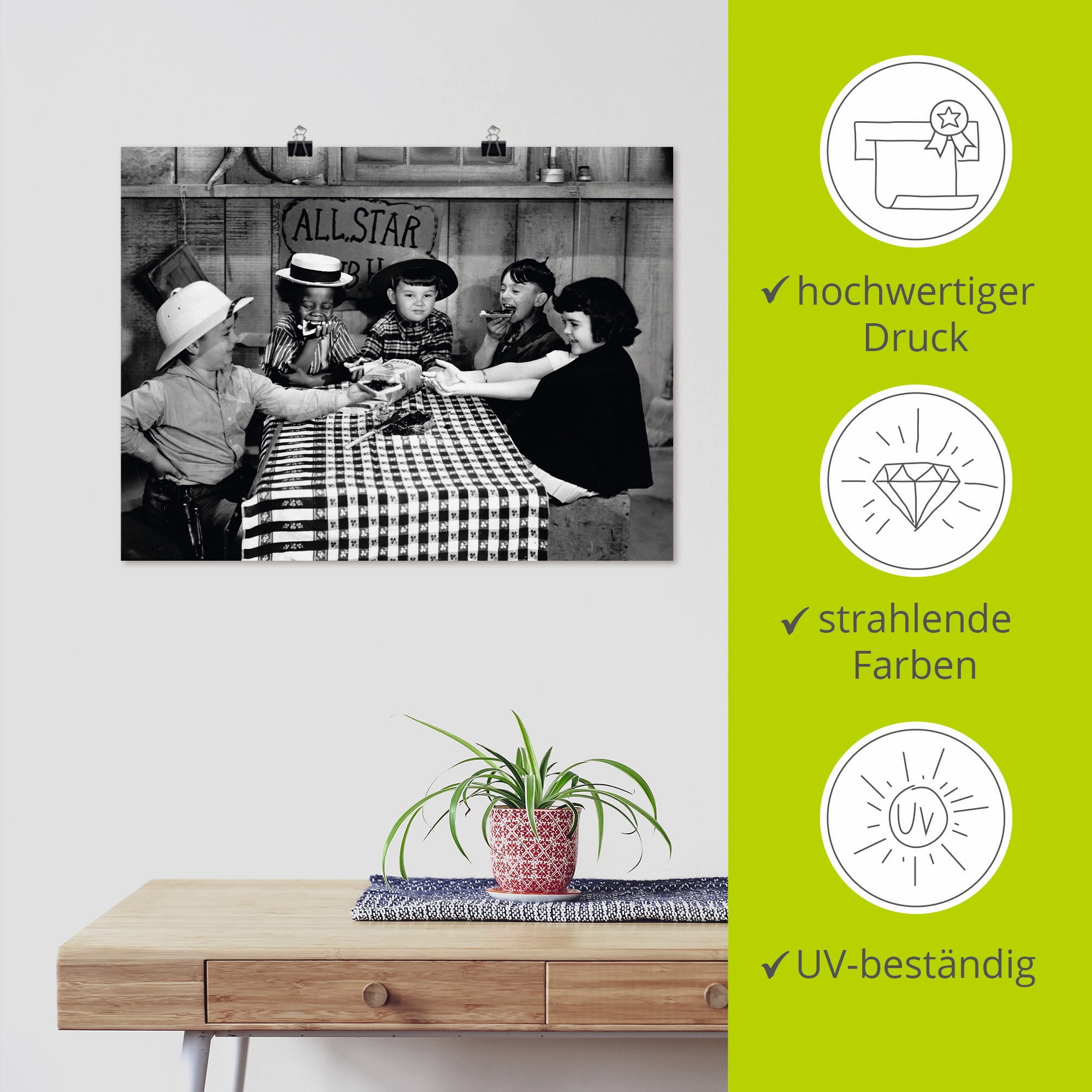 Artland Wandbild »Die kleinen Strolche, 1935er«, Film, (1 St.), als Leinwandbild, Poster in verschied. Größen