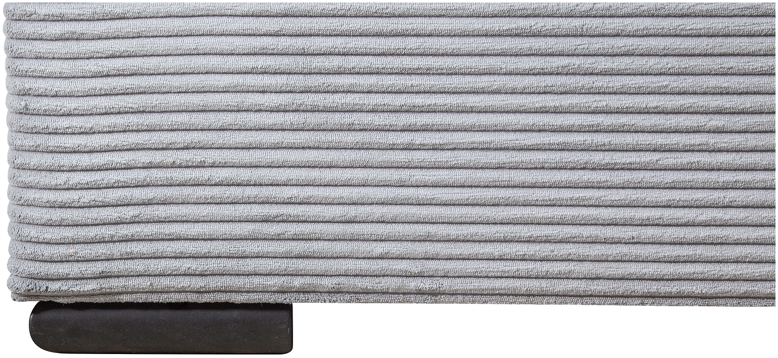 COLLECTION AB Wohnlandschaft »Josy U-Form, Breite 269 cm, Flachgewebe, Struktur, Cord & Cord/Mix«, (Cord-/Mix), inkl. Bettfunktion, Bettkasten, mit 3 gleich großen Rückenkissen