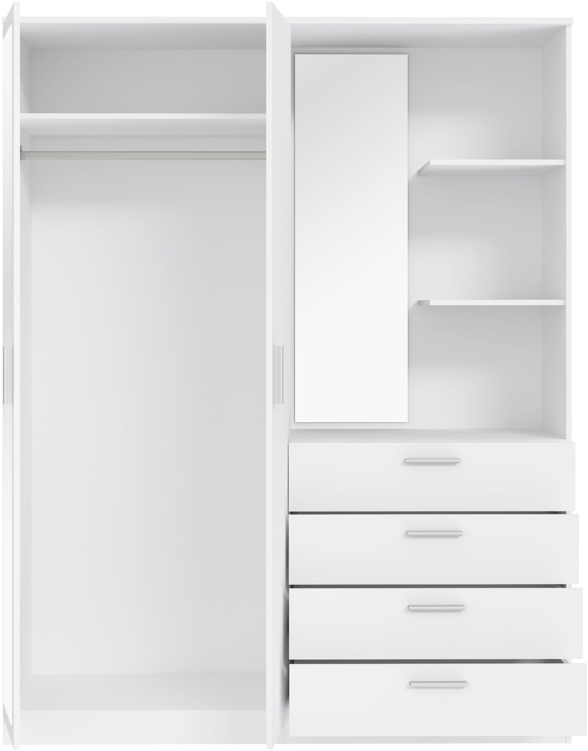 FORTE Kompaktgarderobe, B/H/T 159,3/203,4/52,7 cm, Stauraumwunder