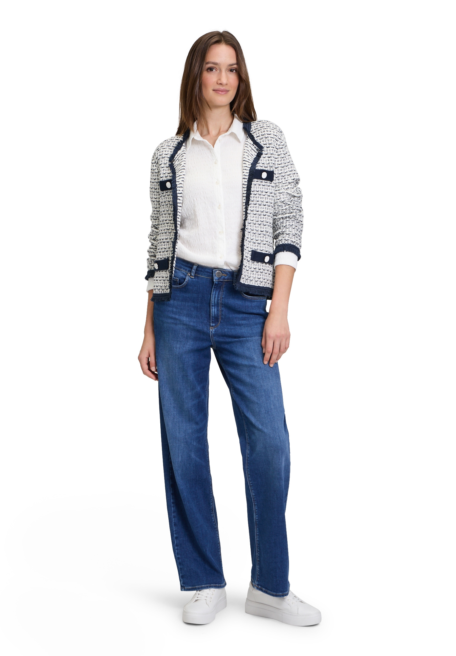 Betty&Co Cardigan »Strick-Cardigan mit Rundhalsausschnitt«