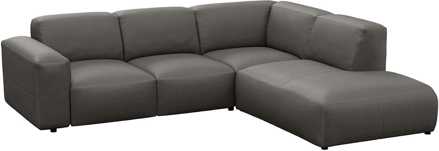 FLEXLUX Ecksofa »Lucera«, modern & anschmiegsam, Kaltschaum, Stahl-Wellenunterfederung