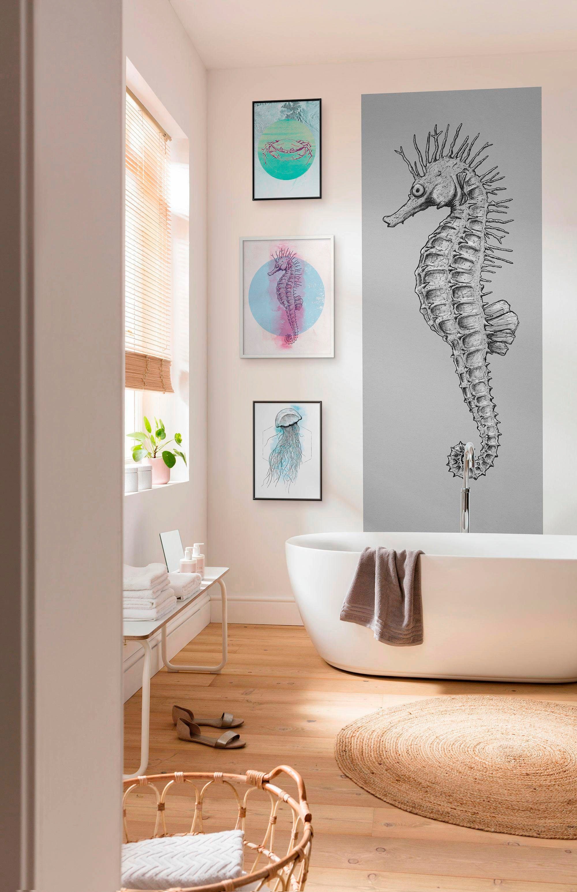 Komar Bild »Jellyfish Watercolor« Tiere 1 Stk. tlg. Wandbild zur Dekoration - ohne Rahmen
