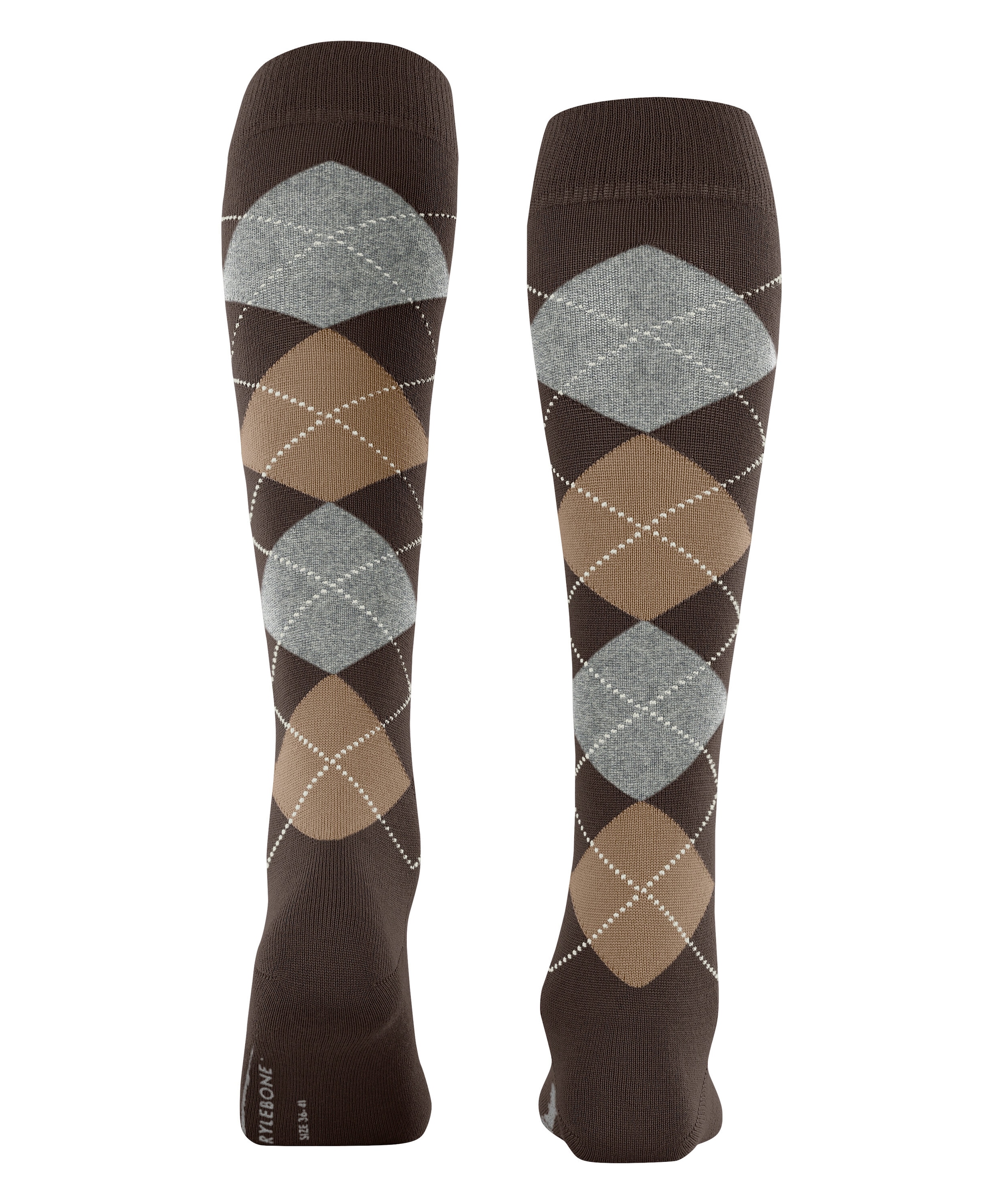 Burlington Kniestrümpfe »Marylebone« Einheitsgröße 36-41, wärmende Wollmischung, Argyle-Muster