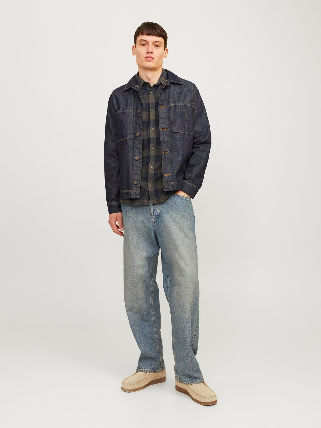 Jack & Jones Langarmhemd »JJJOSHUA FALL BUFFALO SHIRT LS«