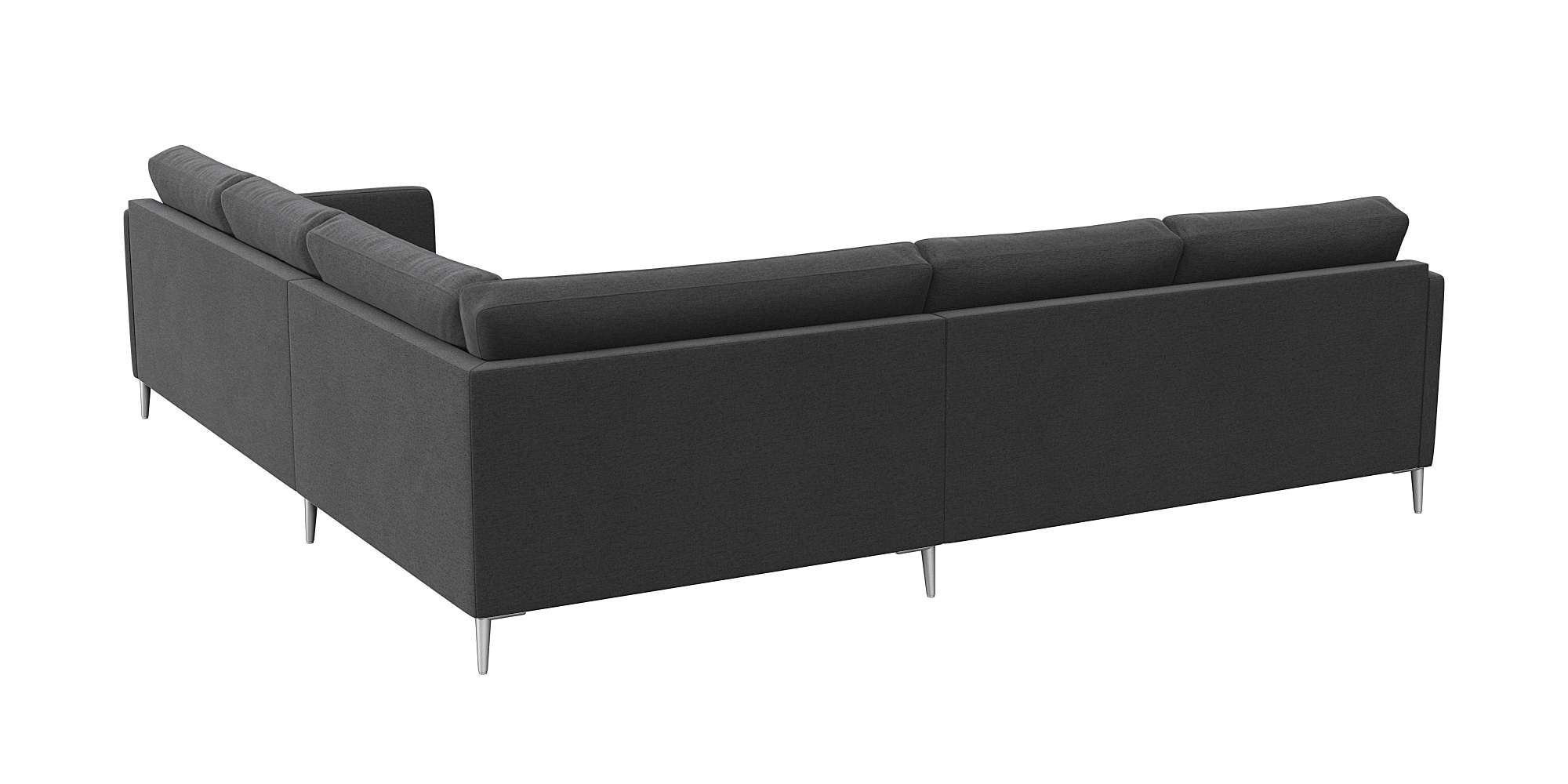 FLEXLUX Ecksofa »Fiore, gleichschenklig, bequem durch hochwertigem Sitzaufbau« schmale Armlehnen, super Sitzkomfort durch Kaltschaum, Füße Alu