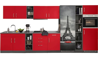 HELD MÖBEL Küchenzeile »Paris«, mit E-Geräten, Breite 390 cm, mit großer... kaufen