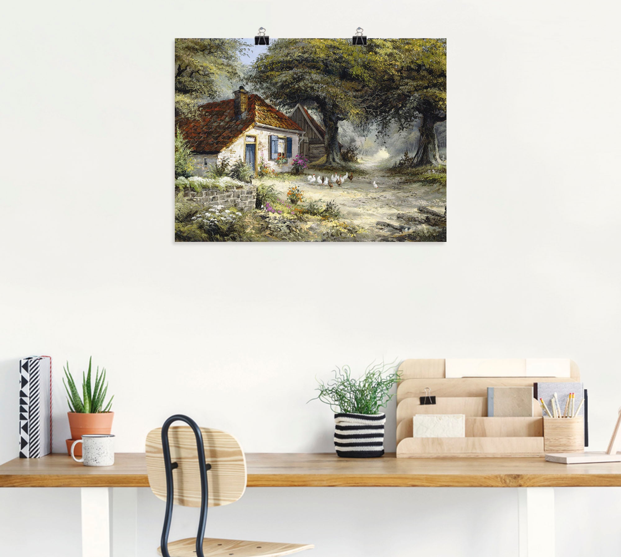 Artland Wandbild »Märchenhaftes Ferienhaus« Garten 1 Stk. tlg. als Leinwandbild, Poster in verschied. Größen