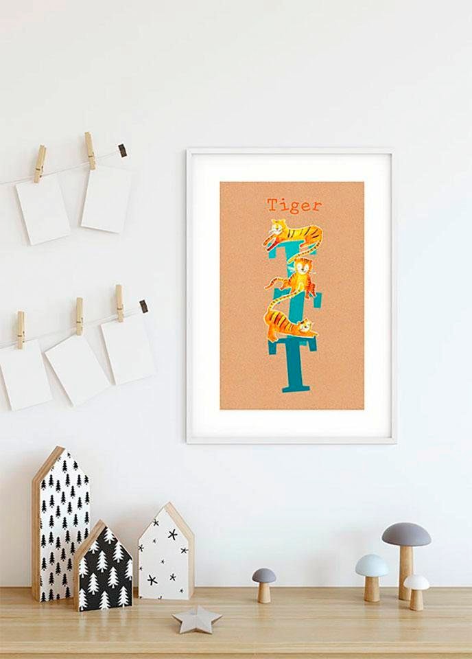 Komar Bild »ABC Animal T«, Buchstaben, (1 St.), Wandbild zur Dekoration - ohne Rahmen