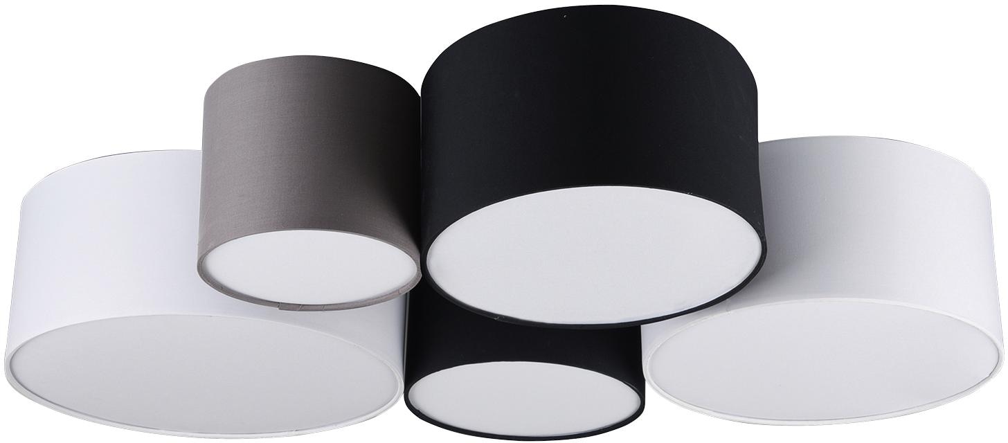 TRIO Deckenlampe Stoffschirme Leuchten online flammig, 3 XXL (weiß, mehrfarbige Jahren mit grau) flammig-flammig, schwarz, | »Hotel«, Deckenleuchte 5 5- Garantie kaufen