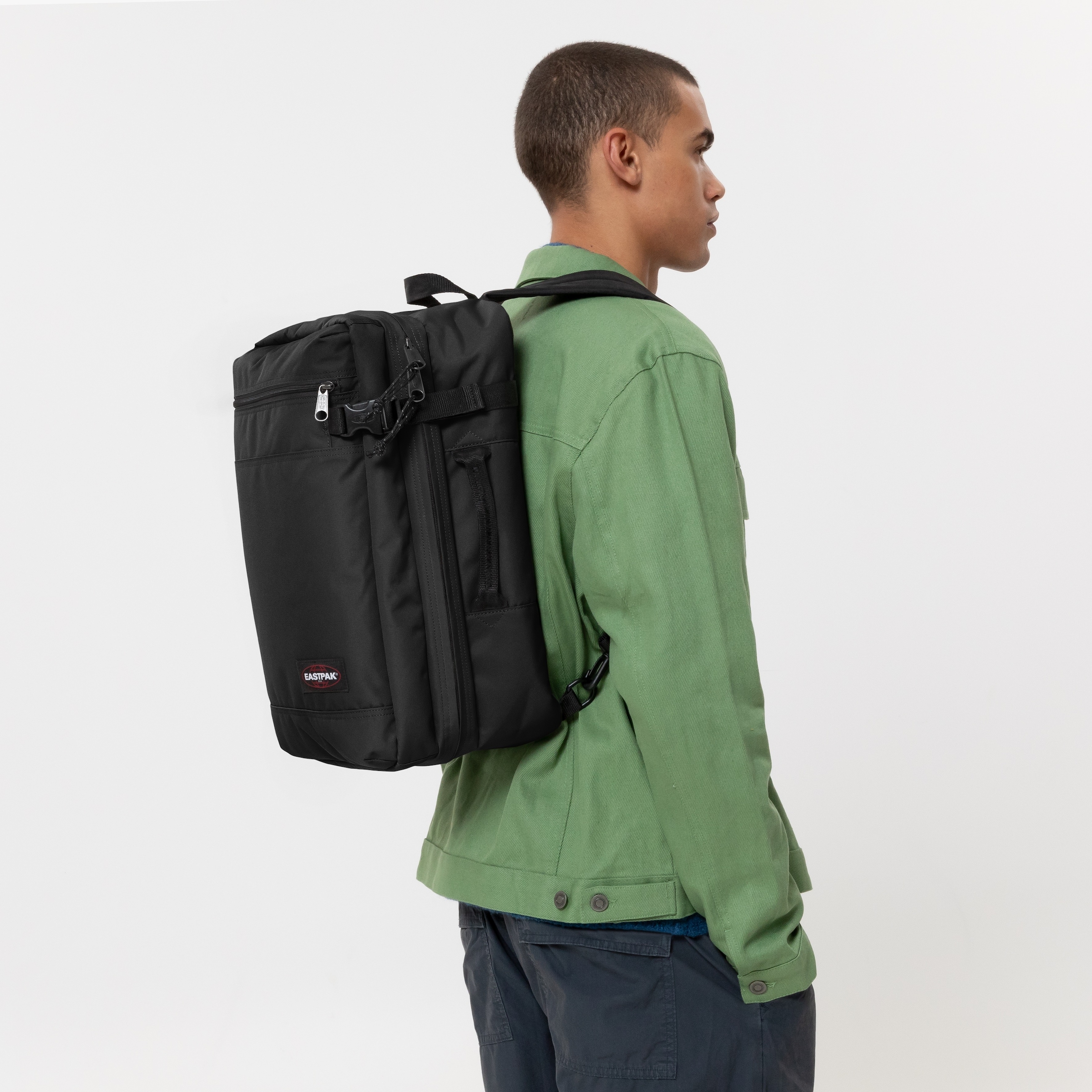 Eastpak Weichgepäck-Trolley »TRANSIT'R PACK Black«, 0 St. Rollen, Reisetasche Sporttasche Reisegepäck Duffle-Tasche