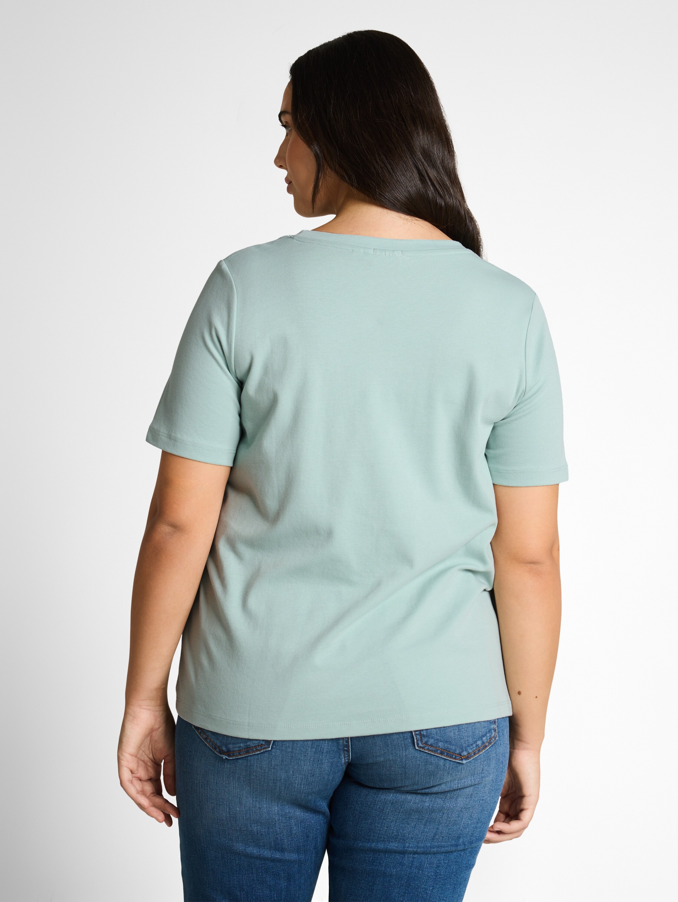 TOM TAILOR PLUS T-Shirt mit Glitzer-Print