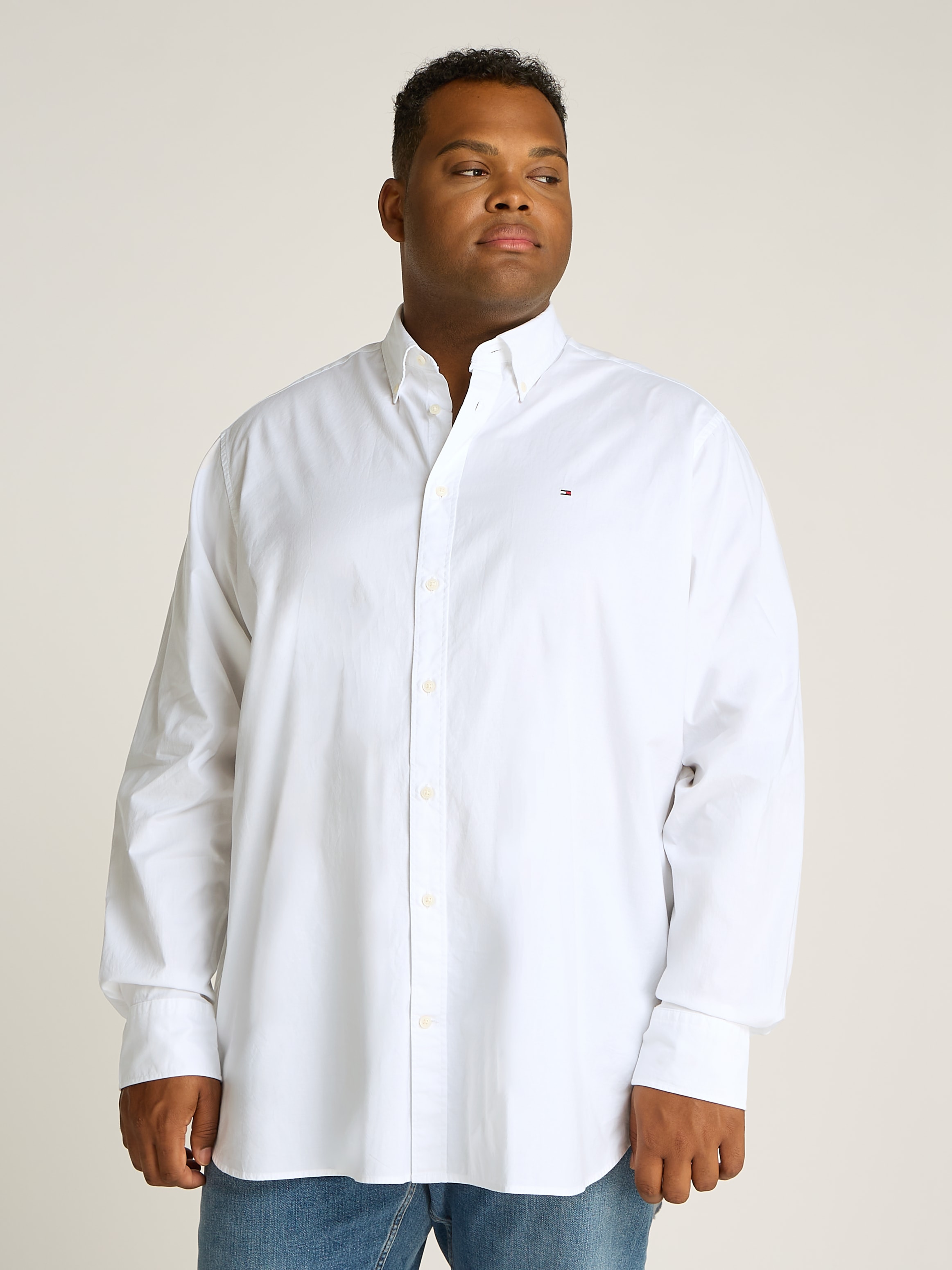 Tommy Hilfiger Big & Tall Langarmhemd »BT - CORE FLEX POPLIN RF SHIRT«