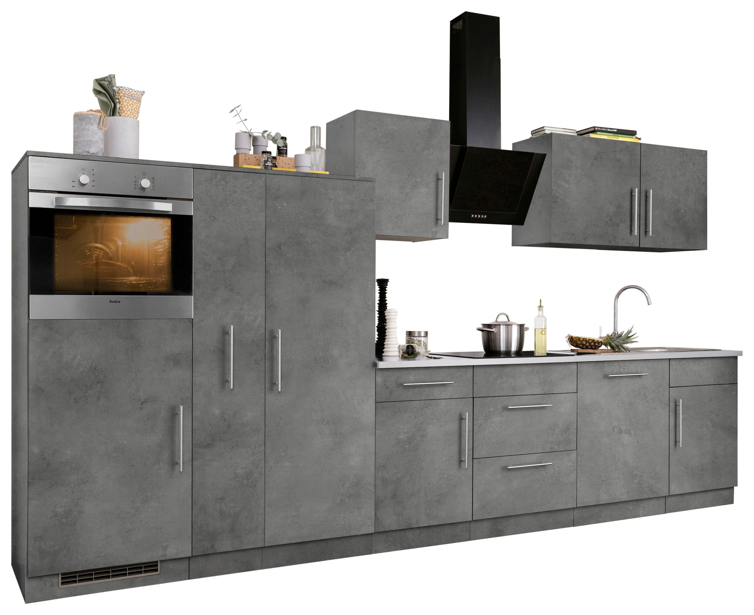 wiho Küchen Küchenzeile »Cali«, mit E-Geräten, Breite 360 cm auf Raten  kaufen
