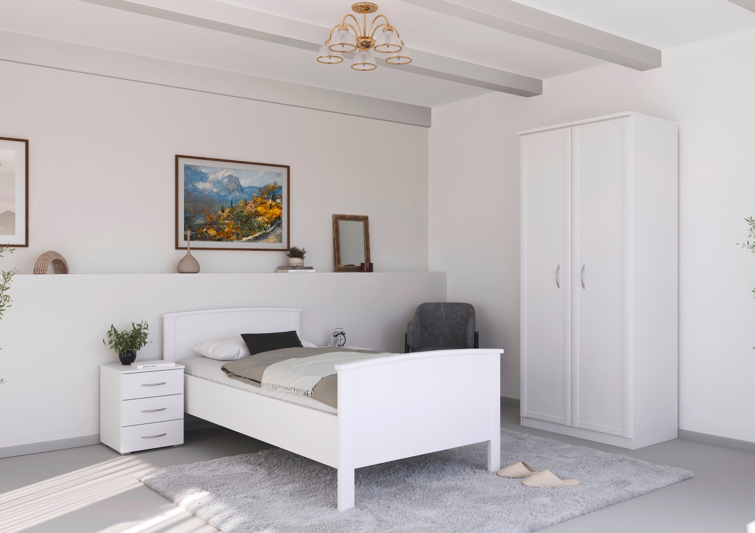 rauch Funktionsbett »Bett Einzelbett Komfortbett Holzbett TORRENT« Bettseitenhöhe 44,6 cm, Größen: 90x200 cm, 100x200 cm,  in Komforthöhe, Einlasstiefe 6-fach verstellbar MADE IN GERMANY