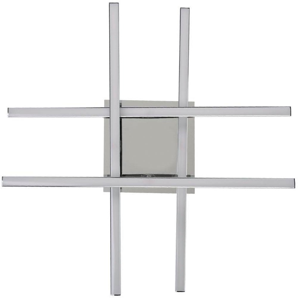 EGLO Deckenleuchte »LASANA 1 Deckenlampe, chrom, weiß, schlanke Bauform, Wohnzimmerlampe«, 1 flammig, Leuchtmittel LED-Board | LED fest integriert, Esszimmer, Küche, Schlafzimmer, modern, minimalistisch, 50x50x9,5cm
