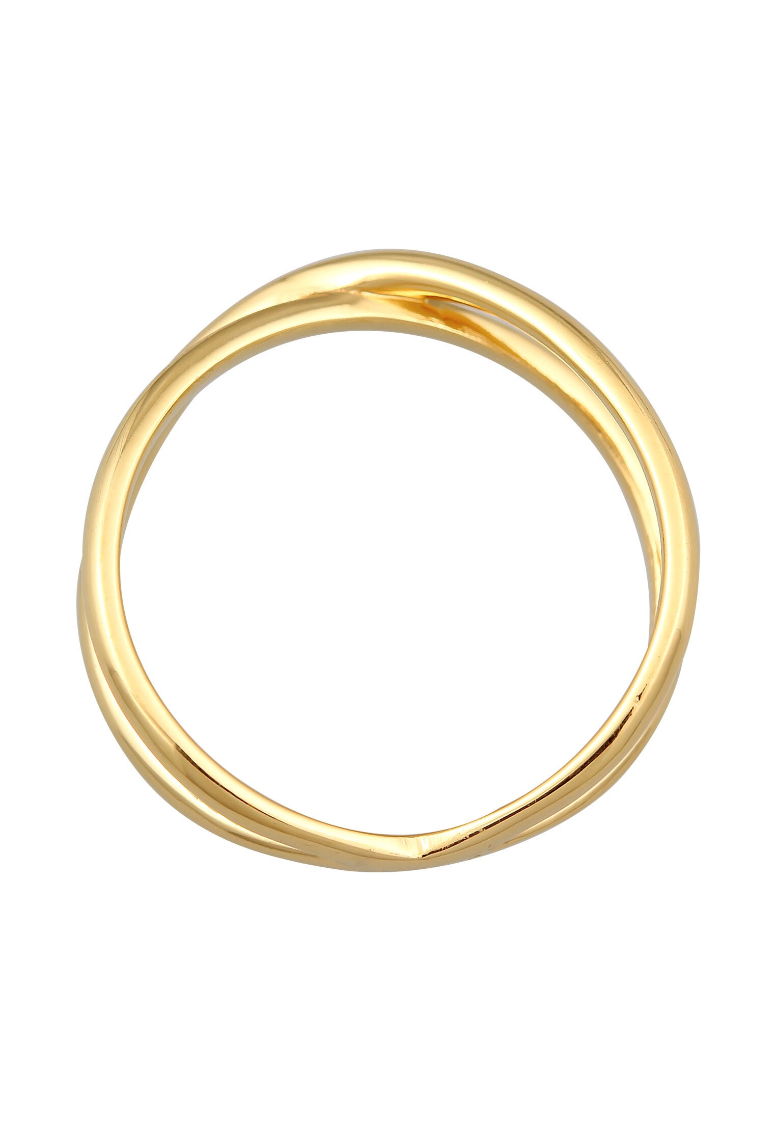 Elli Premium Silberring »Ring X Kreuz Wickelring 375 Gelbgold«