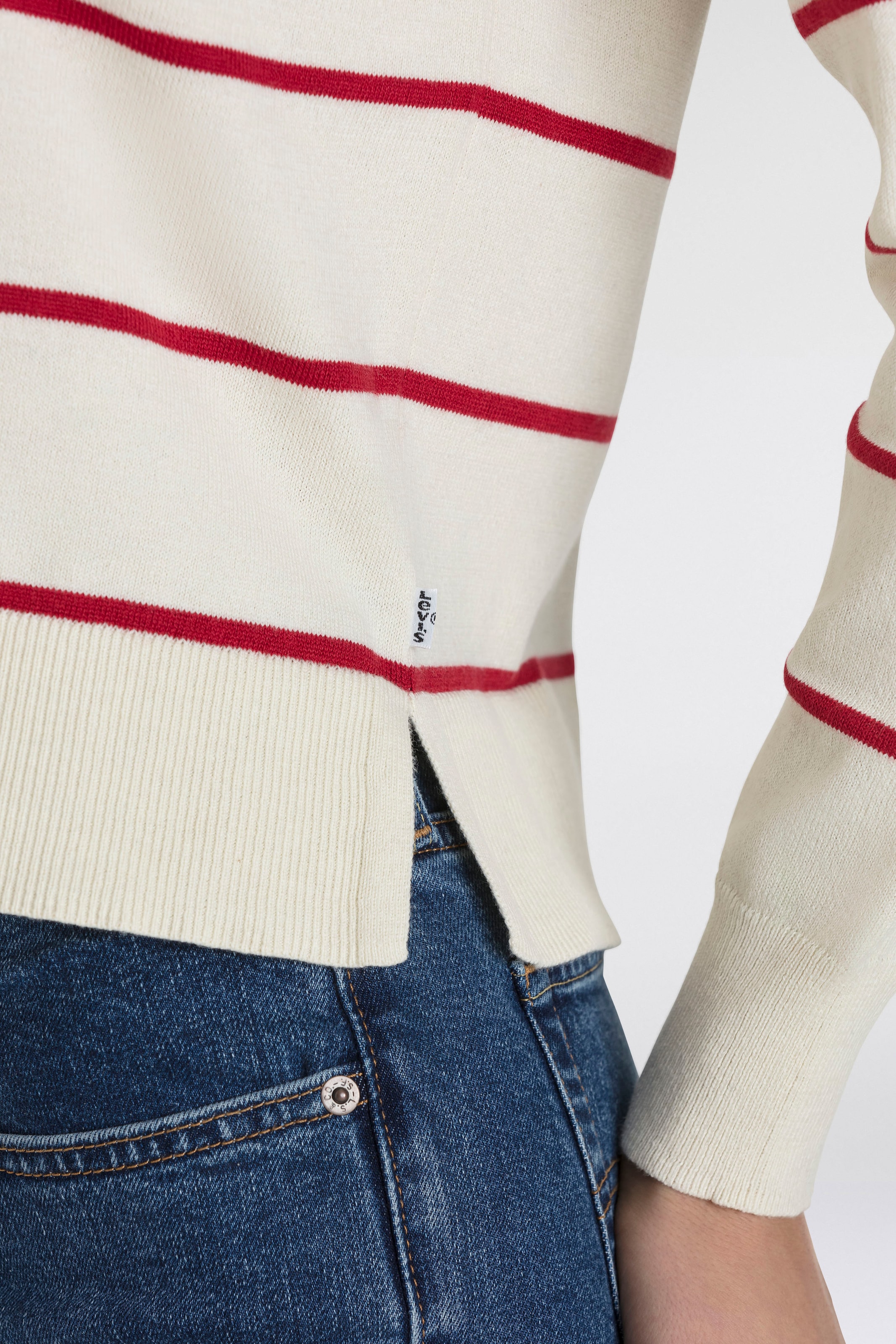 Levi's® Longpullover »PETAL VNECK SWEATER«, mit Rippbündchen