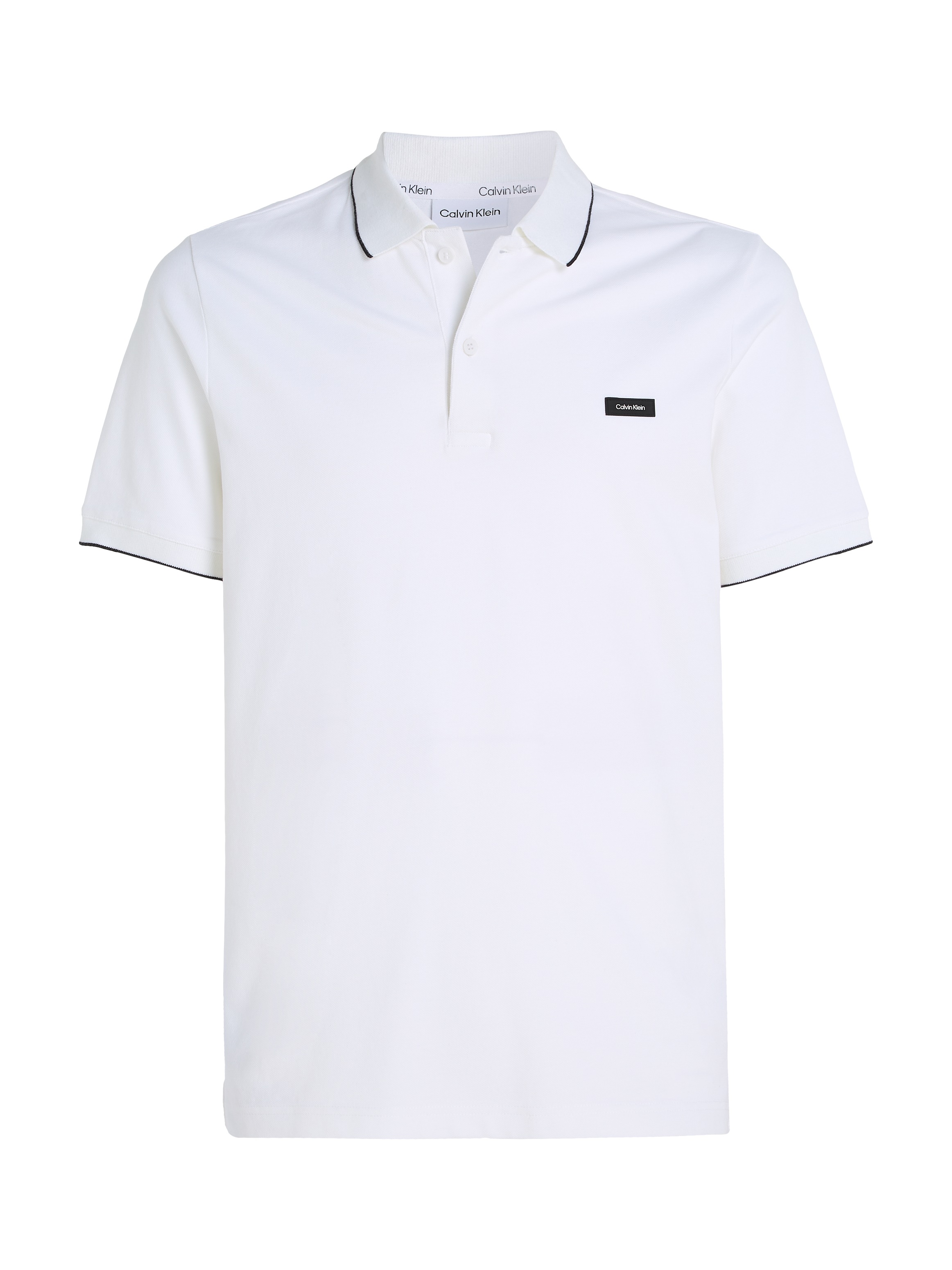 Calvin Klein Poloshirt »STRETCH PIQUE TIPPING POLO«, mit Streifendetail am Kragen