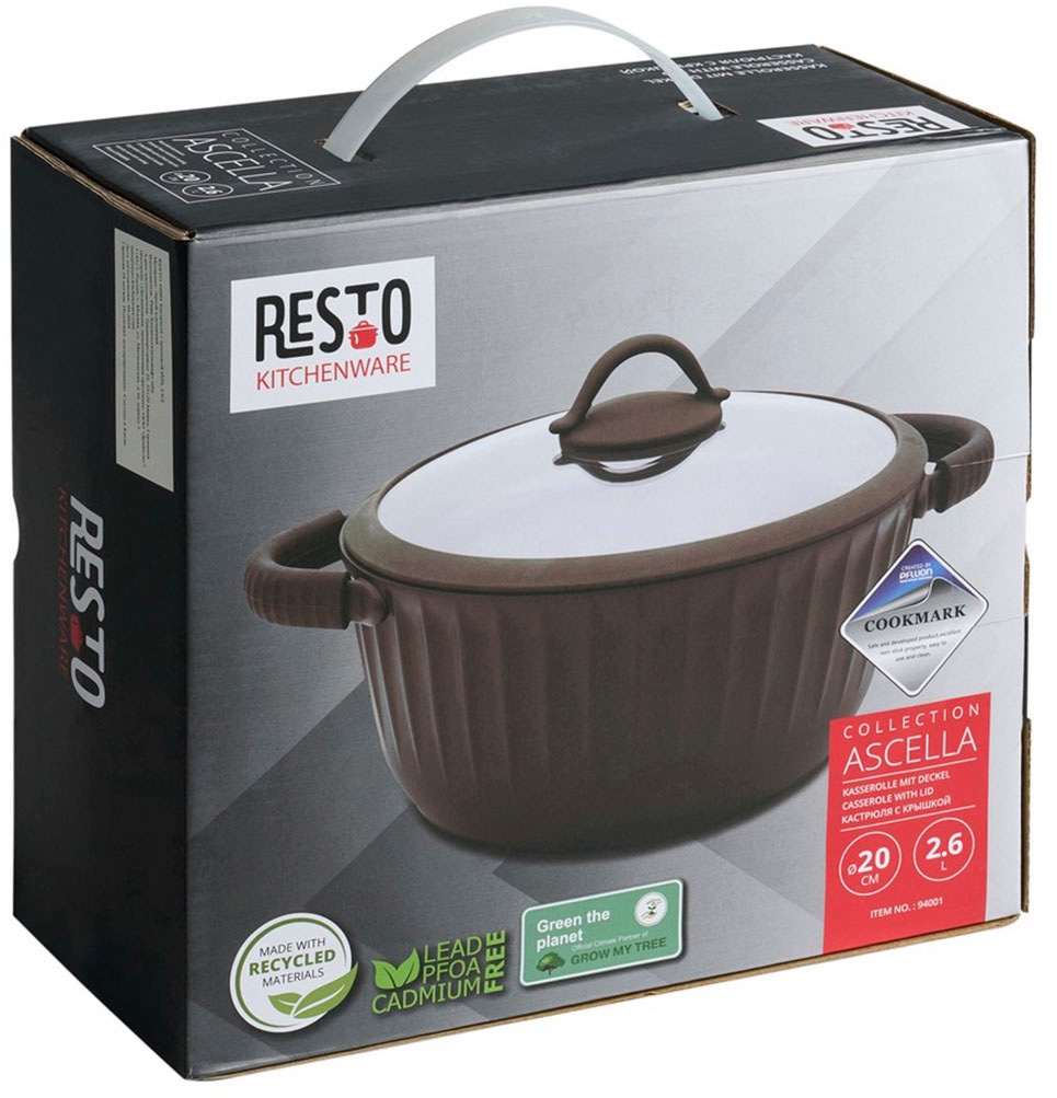 RESTO Kitchenware Bratentopf »Ascella, Schmortopf antihaftbeschichtet und spülmaschinenfest« 2 Stk. tlg. Aluminiumguss