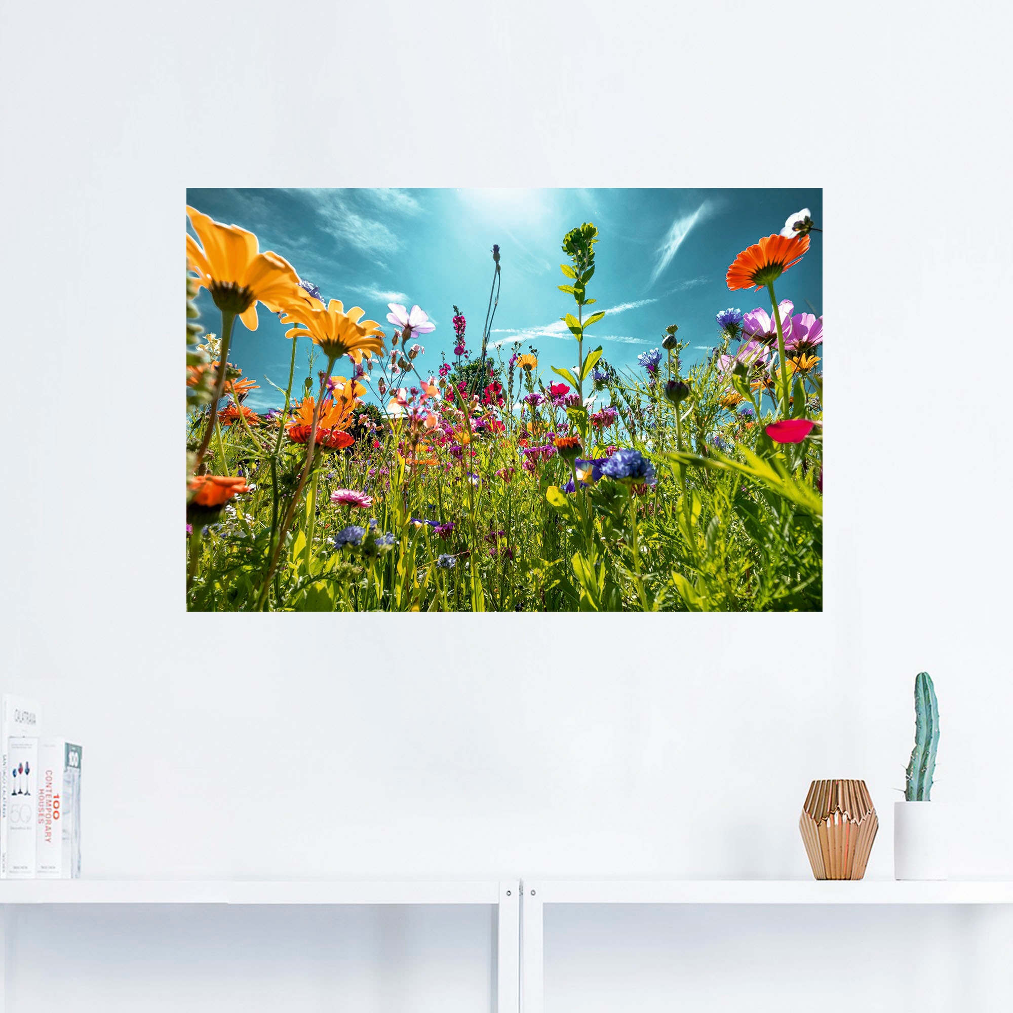 Artland Wandbild »Buntes Blumenfeld«, Blumenwiese, (1 St.), als Alubild, Outdoorbild, Leinwandbild, Poster, Wandaufkleber