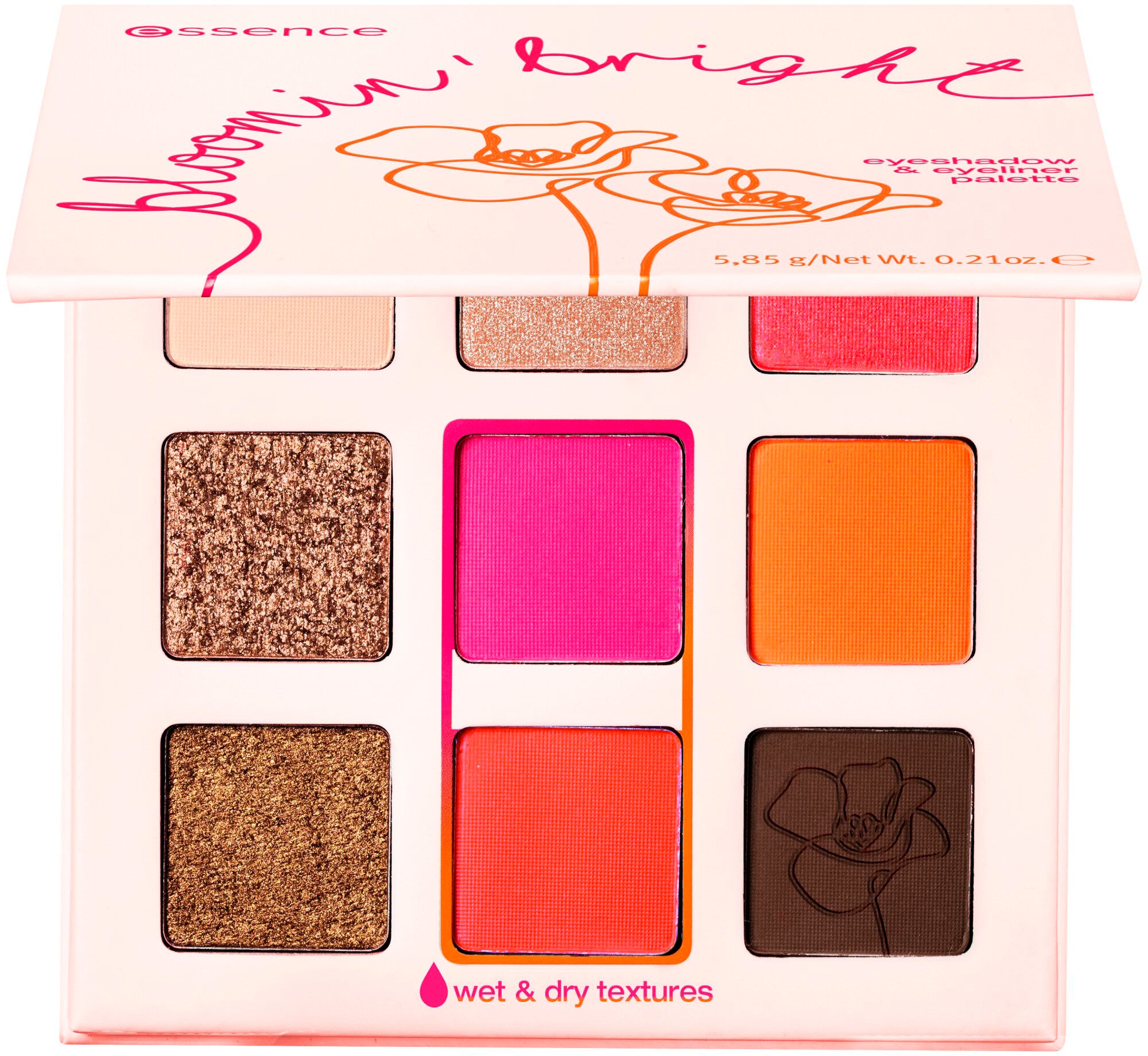 Lidschatten-Palette »bloomin' bright eyeshadow & eyeliner palette«