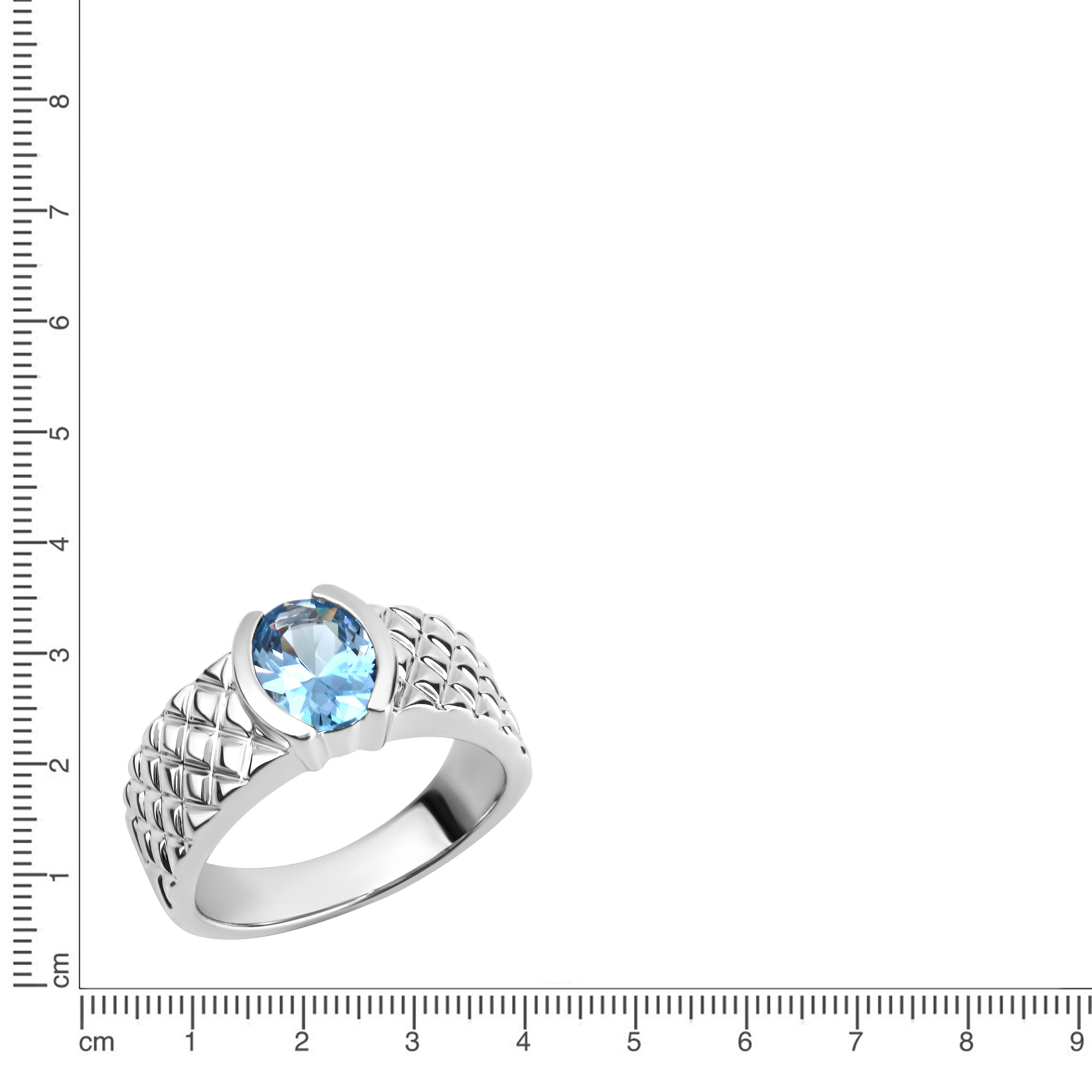 Firetti Solitärring »Schmuck Geschenk Silber 925 Damenring Ring Solitär« mit Blautopas (synth.)