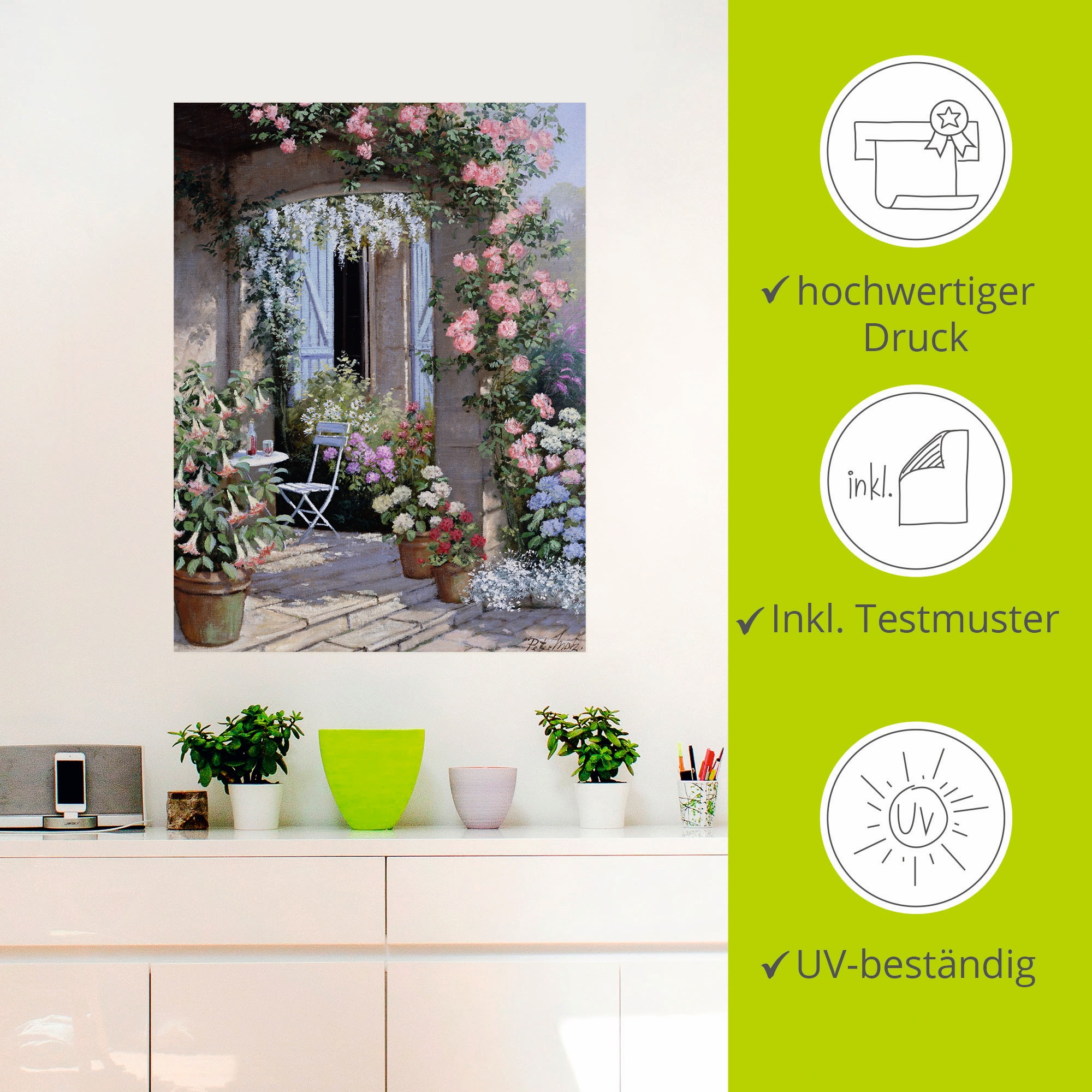 Artland Wandbild »Blumenangebot«, Garten, (1 St.), als Leinwandbild, Poster, Wandaufkleber in verschied. Größen