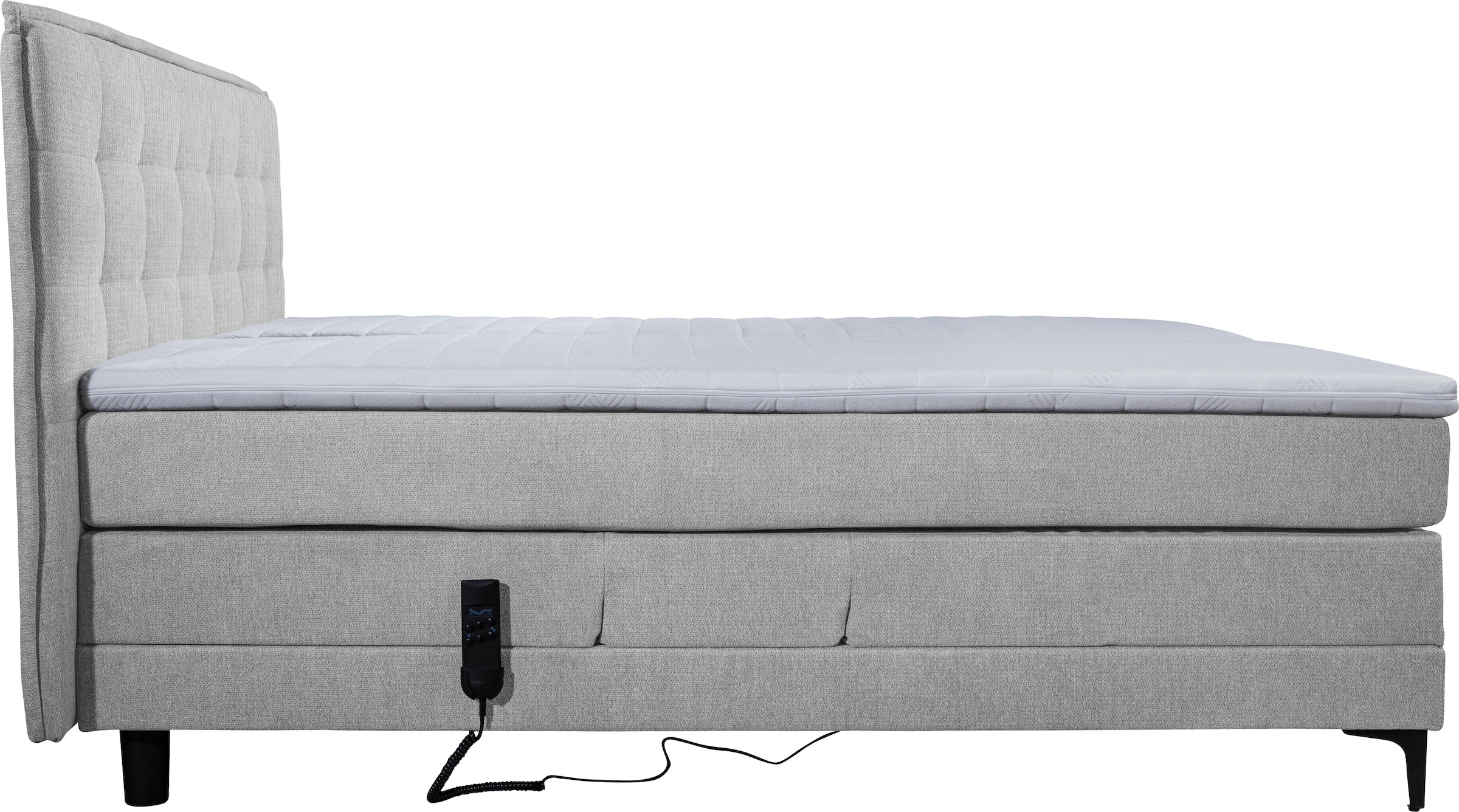 alina Boxspringbett »Edward«, 180x200cm, mit motorischer Verstellung, inklusive Matratze und Topper