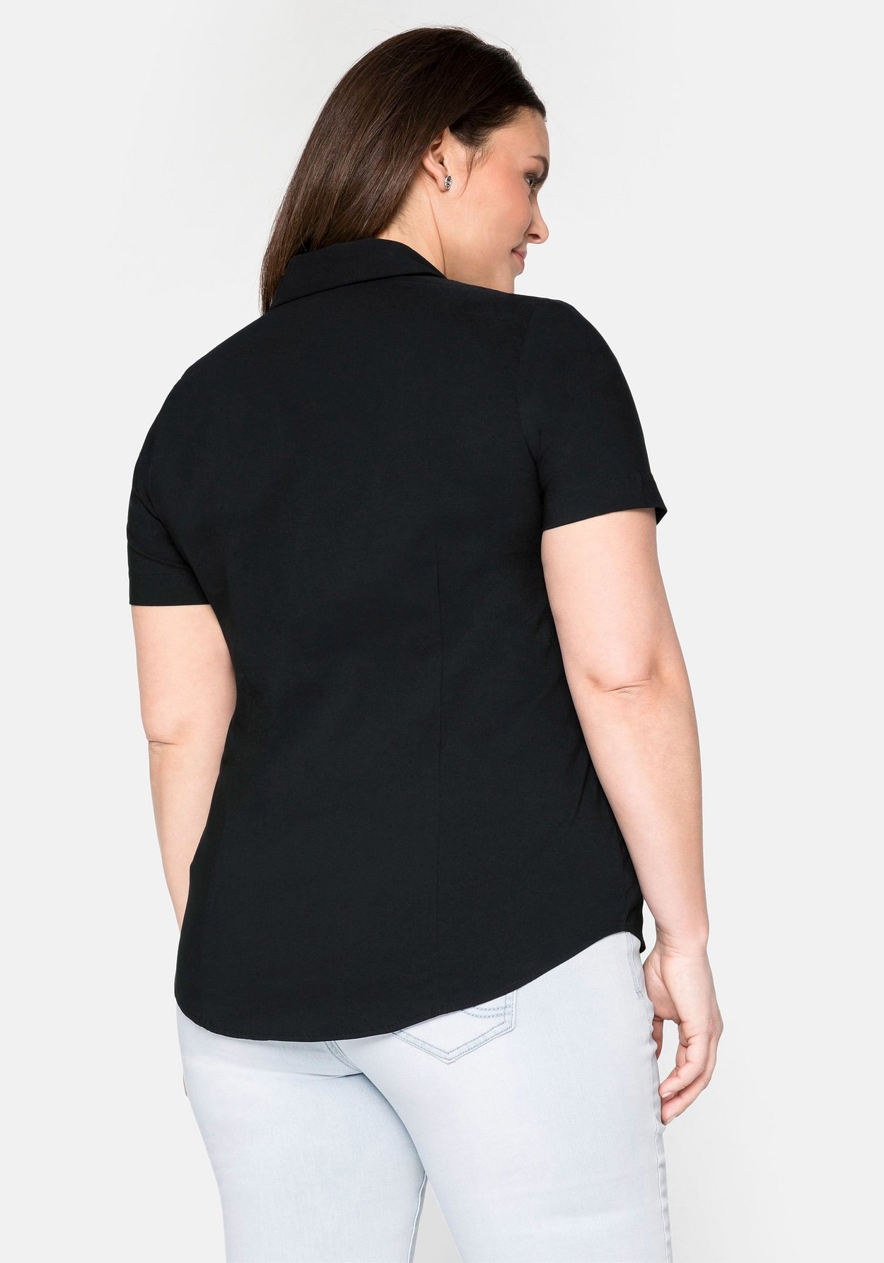 Sheego Hemdbluse »Bluse mit Stretch-Anteil«