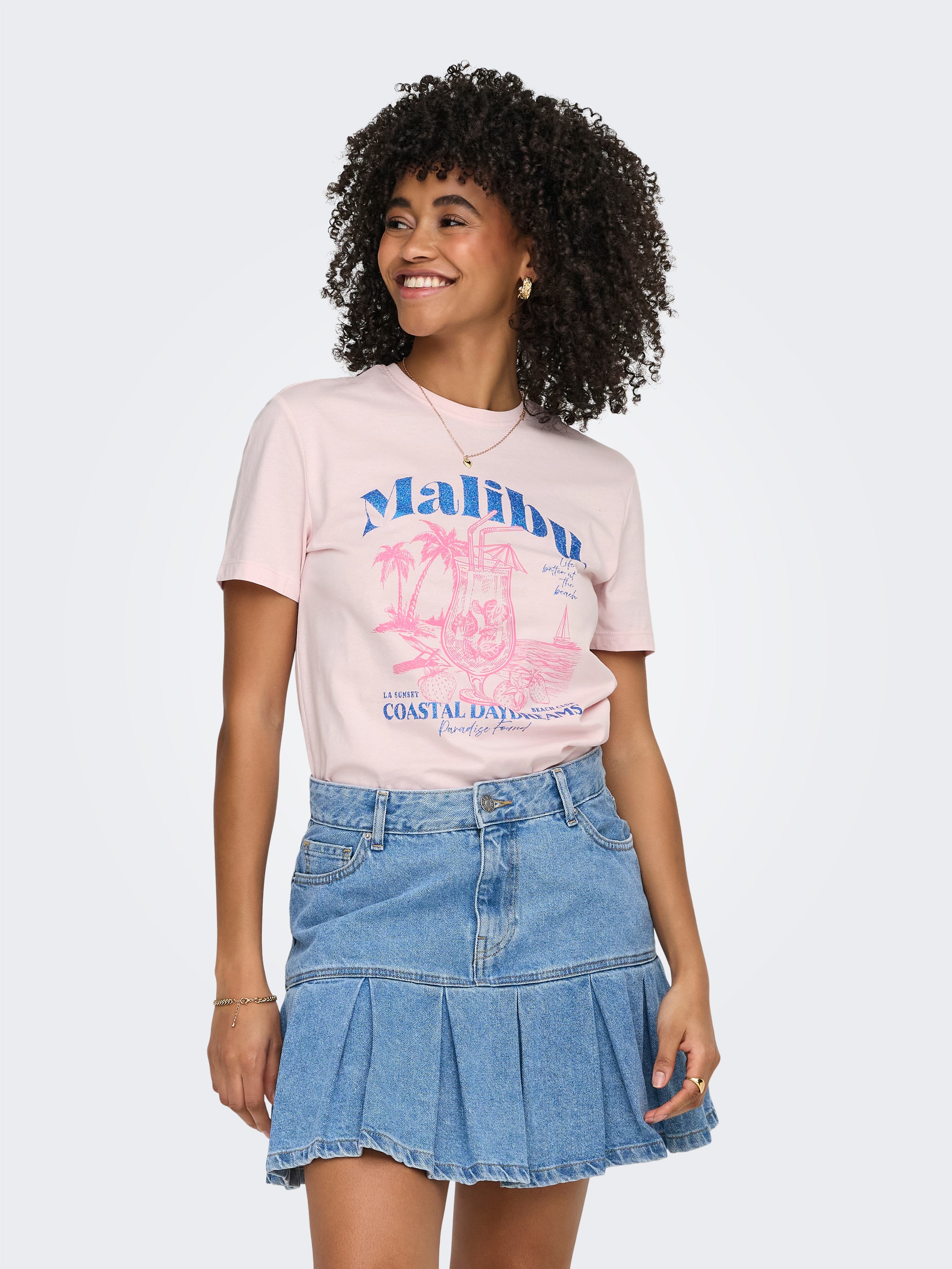 ONLY Kurzarmshirt »ONLDINA S/S CLUB TOP BOX JRS« Baumwolle, regular fit, Rundhals