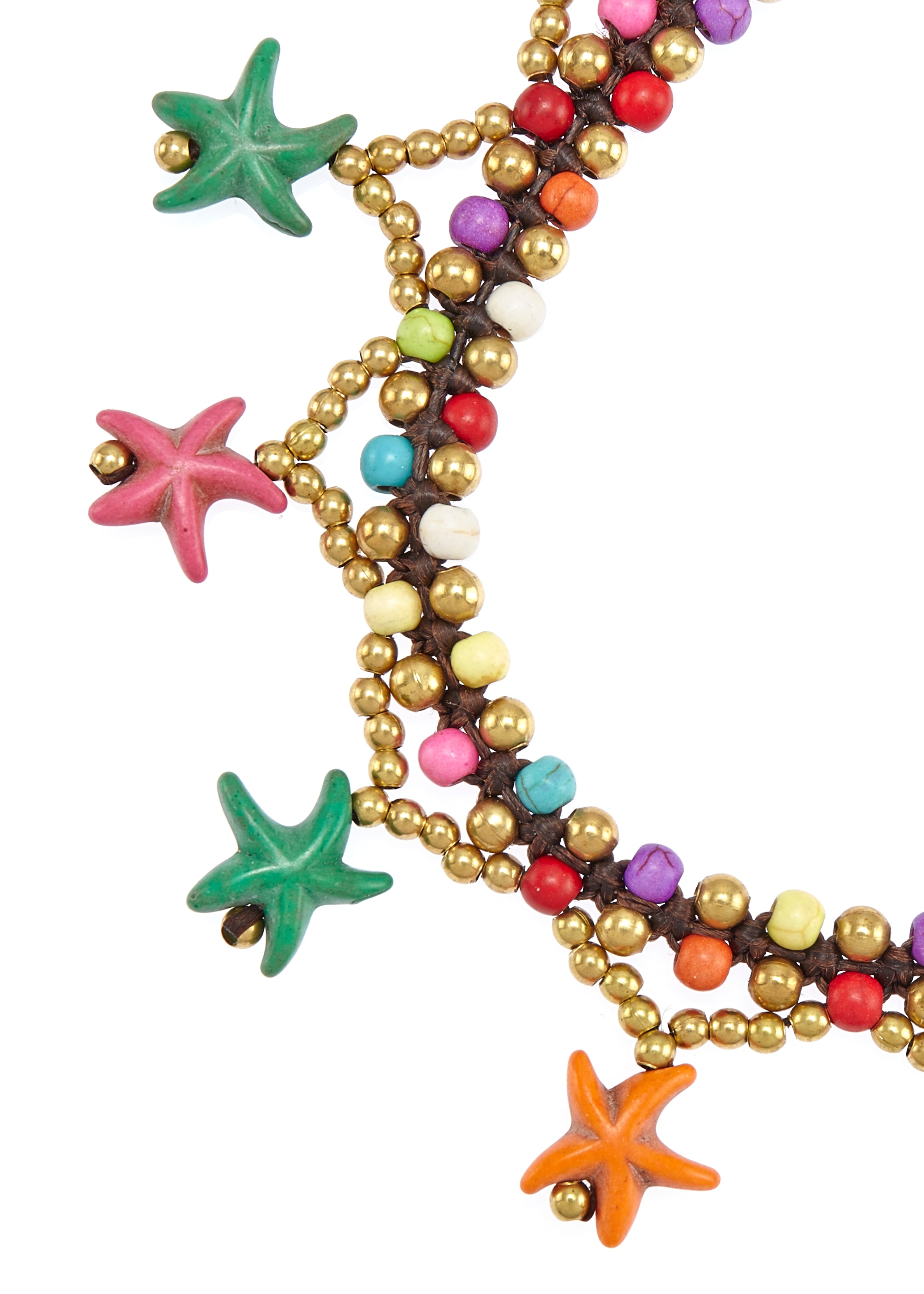 LASCANA Fußkette mit Anhänger »fröhliche Seestern Motive«, Seesternanhänger, Fußkettchen-Armband, Fußkettchen mit Anhänger