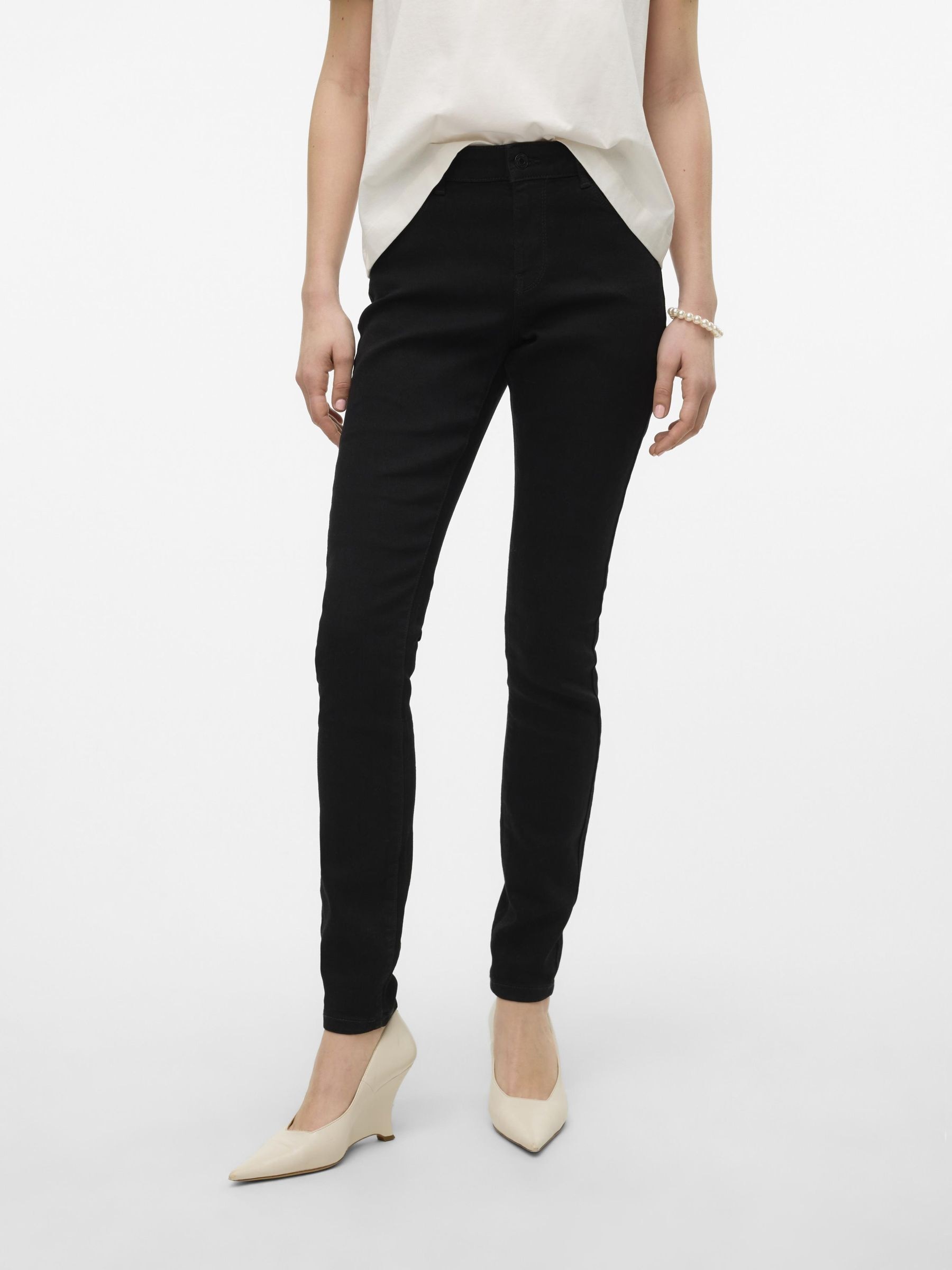 Vero Moda Skinny-fit-Jeans »VMELLY MR SKINNY JEANS BLK NOOS«