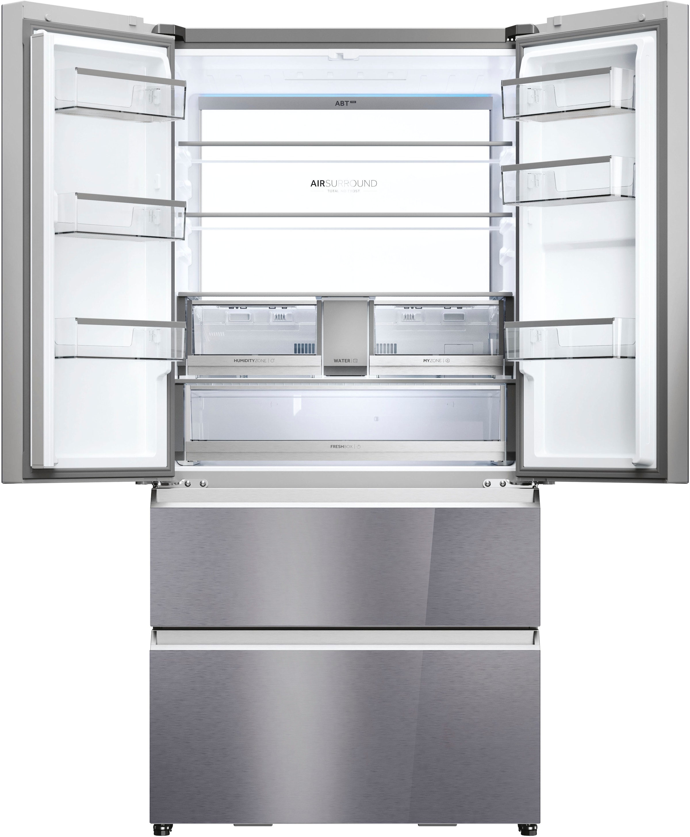 Haier French Door FD 90 SERIES 7 »HFR79F19EFGK«, 205 cm hoch, 60 cm breit, Eiswürfelbereiter mit Tank, HumidityZone