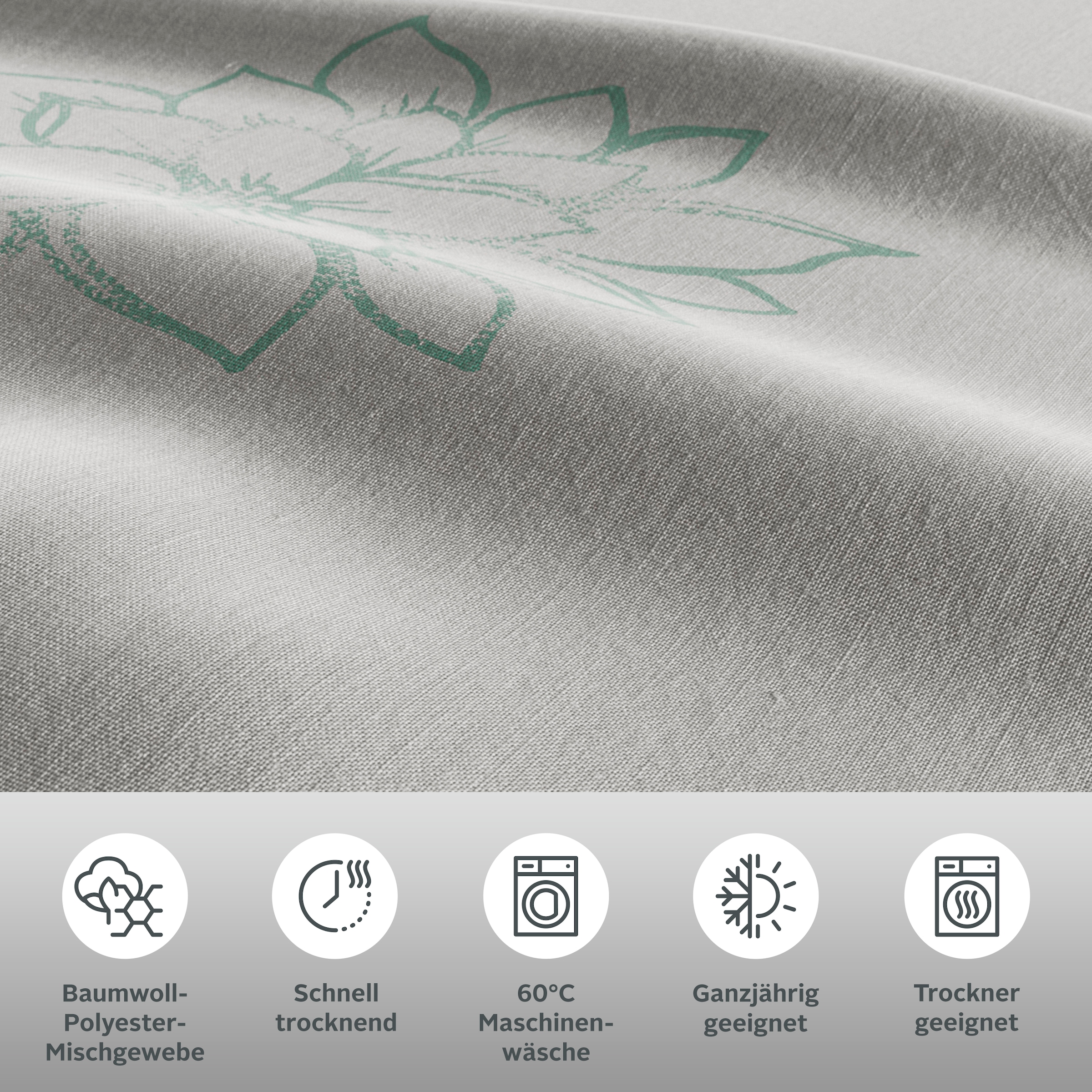 Home affaire Bettwäsche »Susan in Gr. 135x200 oder 155x220 cm« 2 Stk. tlg. in verschiedenen Qualitäten, romantische Bettwäsche mit Blumen