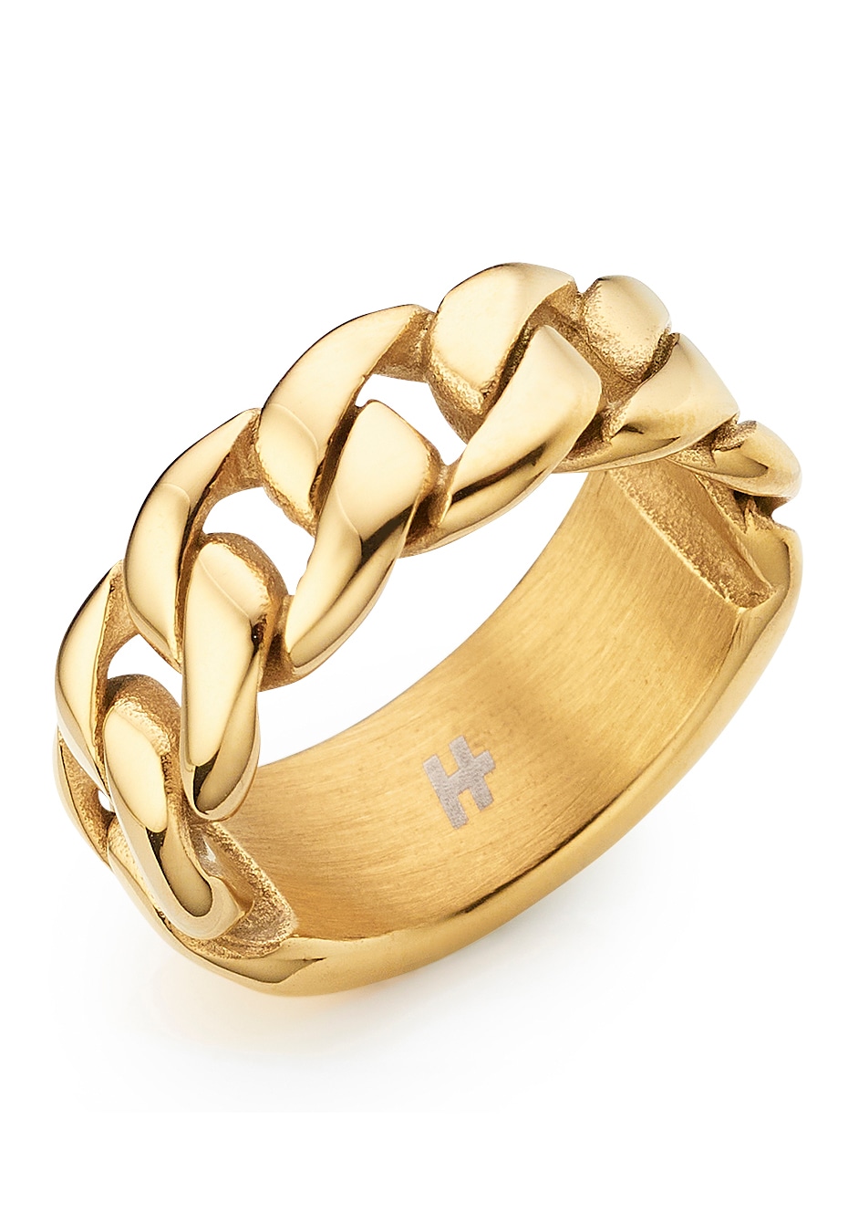 Partnerring »Schmuck Geschenk, Ring unisex Optik Panzerkette, Gold + Silber«