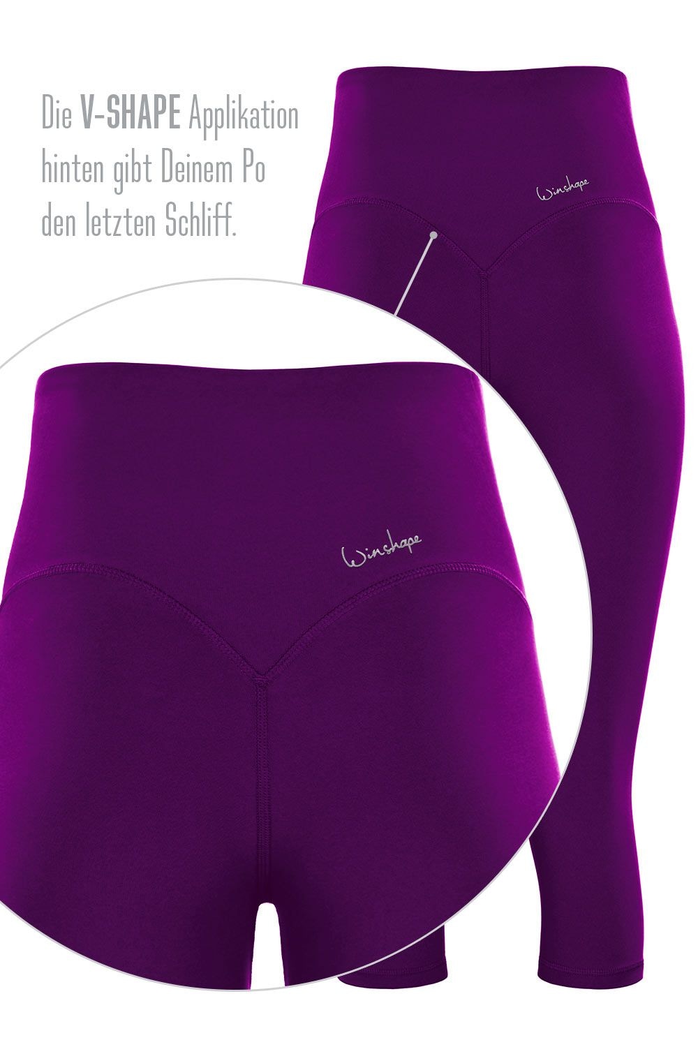 Winshape Leggings »3/4 Functional Comfort HWL217C«, mit V-Shape Applikation und Core-Bund