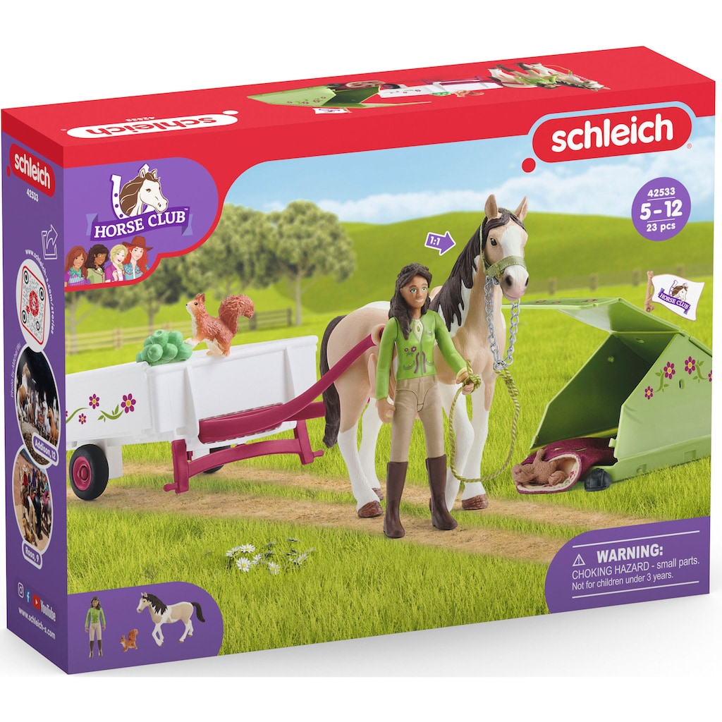Schleich® Spielfigur »HORSE CLUB, Sarahs Campingausflug (42533)«