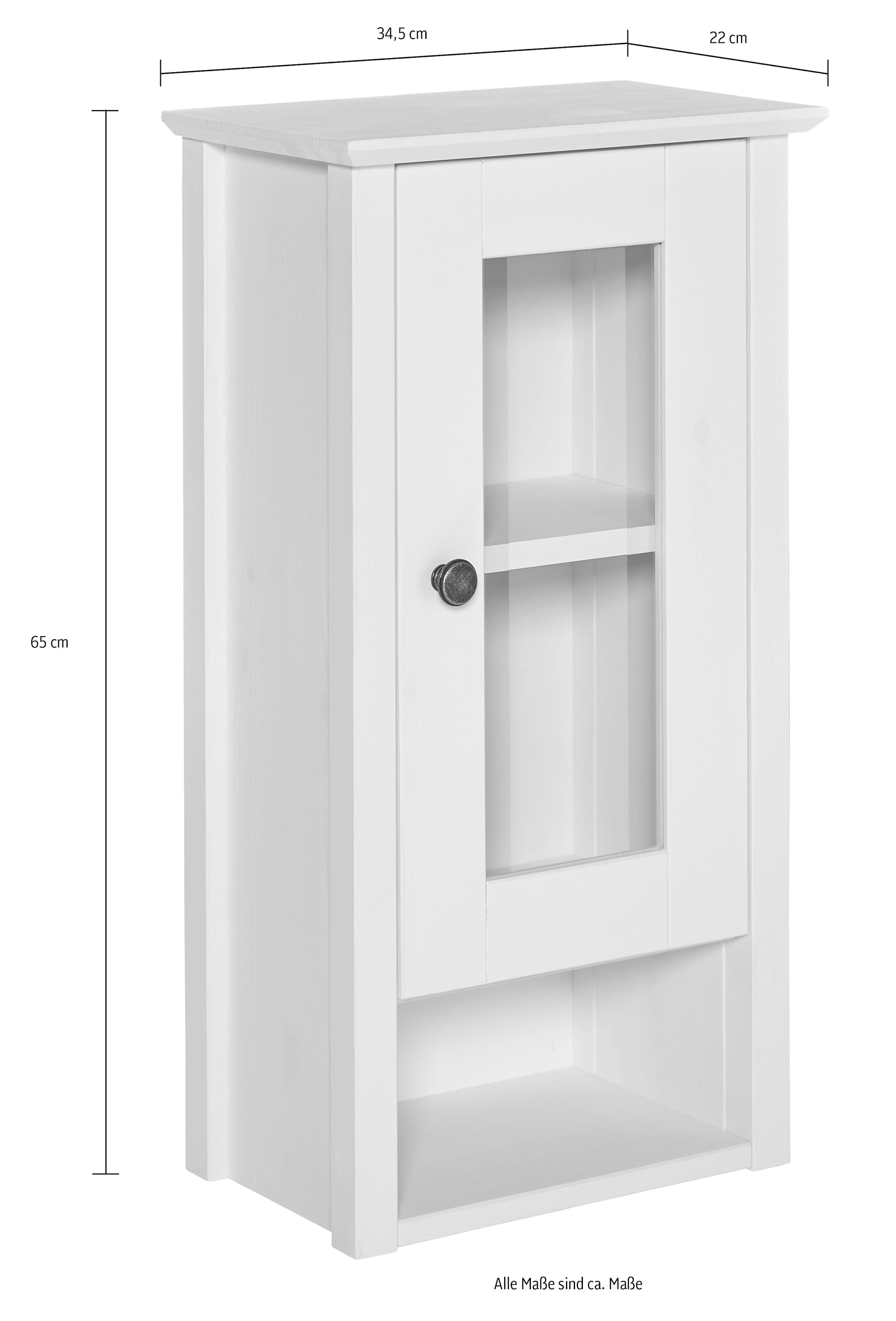 Home affaire Hängeschrank »Vili« Aus massiver Kiefer, FSC®, Tür mit Glaseinsatz