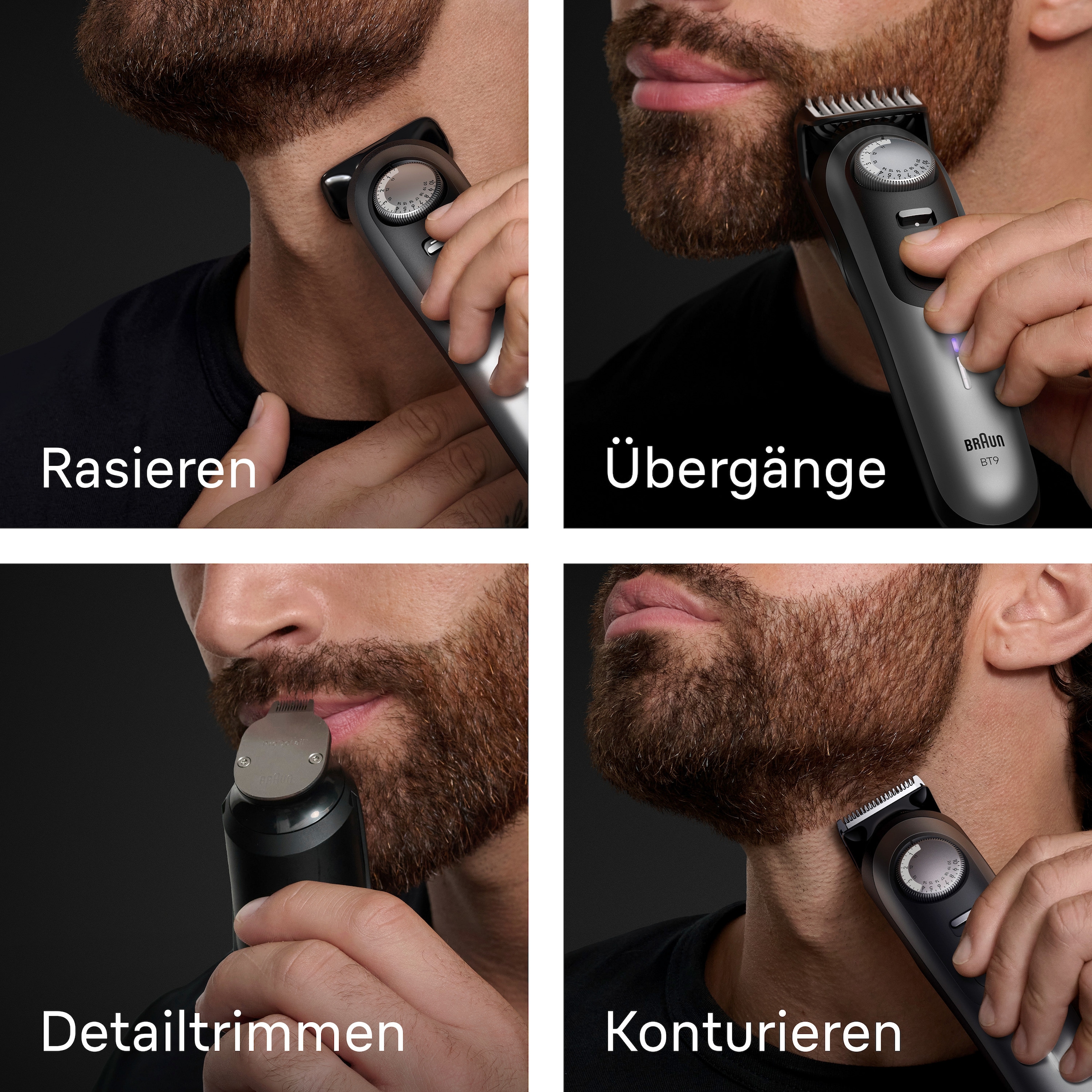 Braun Haarschneider »Barttrimmer BT9520« Lebenslang scharfe ProBlade Klinge, 180 Min Akkulaufzeit, 52 Längen