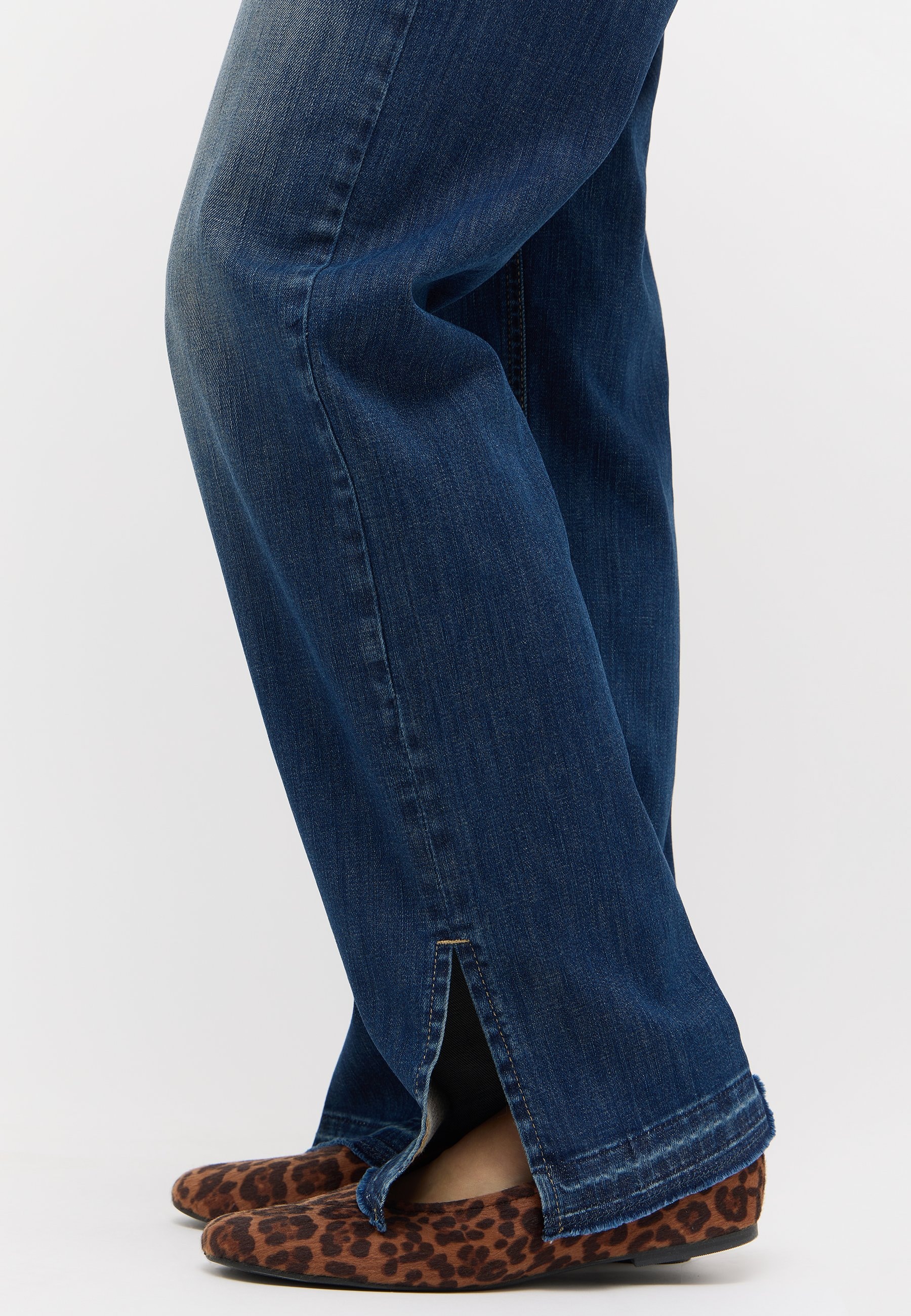 ANGELS Bootcut-Jeans »LARA BOHO« mit Schlitz am Beinabschluß, Wide Leg, Stretch