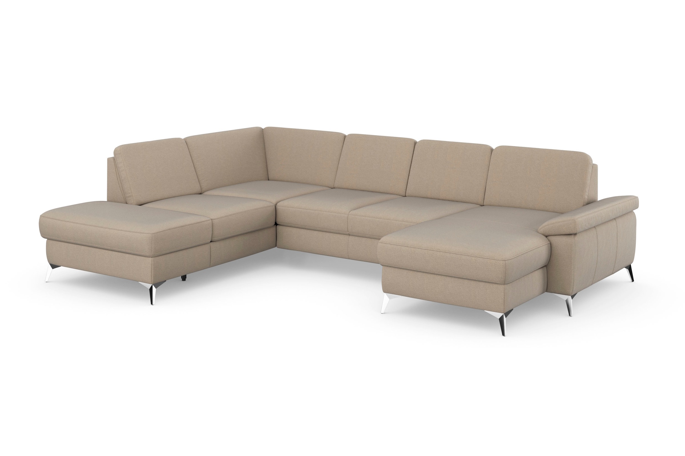 sit&more Wohnlandschaft »Padua U-Form«, inklusive Sitztiefenverstellung, Armteilfunktion und Federkern