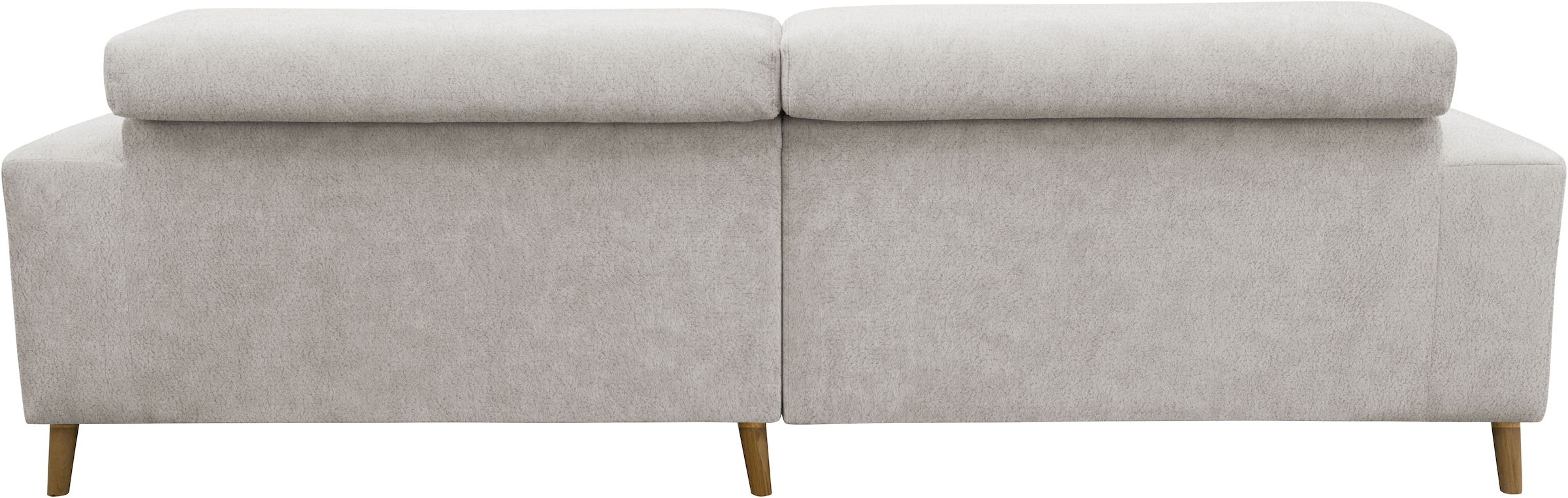 OTTO home Ecksofa »Greve 248 x 172 cm mit Steppungen, für gängige Saugroboter geeignet« Kopfteile verstellbar, aus pflegeleichtem, weichem Luxus-Microfaser
