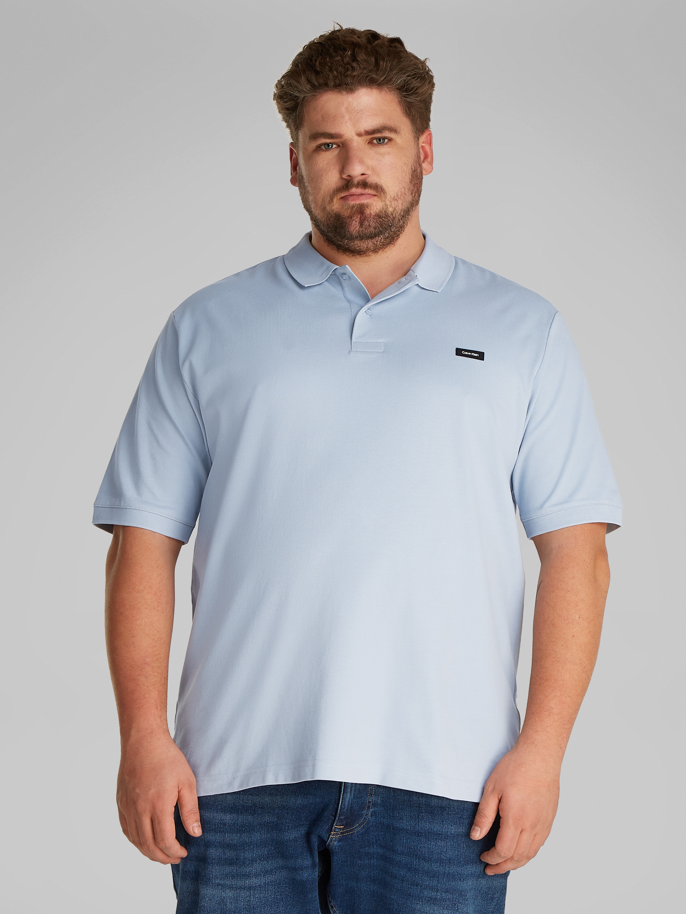 Calvin Klein Big&Tall Poloshirt »BT-STRETCH PIQUE SLIM POLO«, in großen Größen mit Polokragen